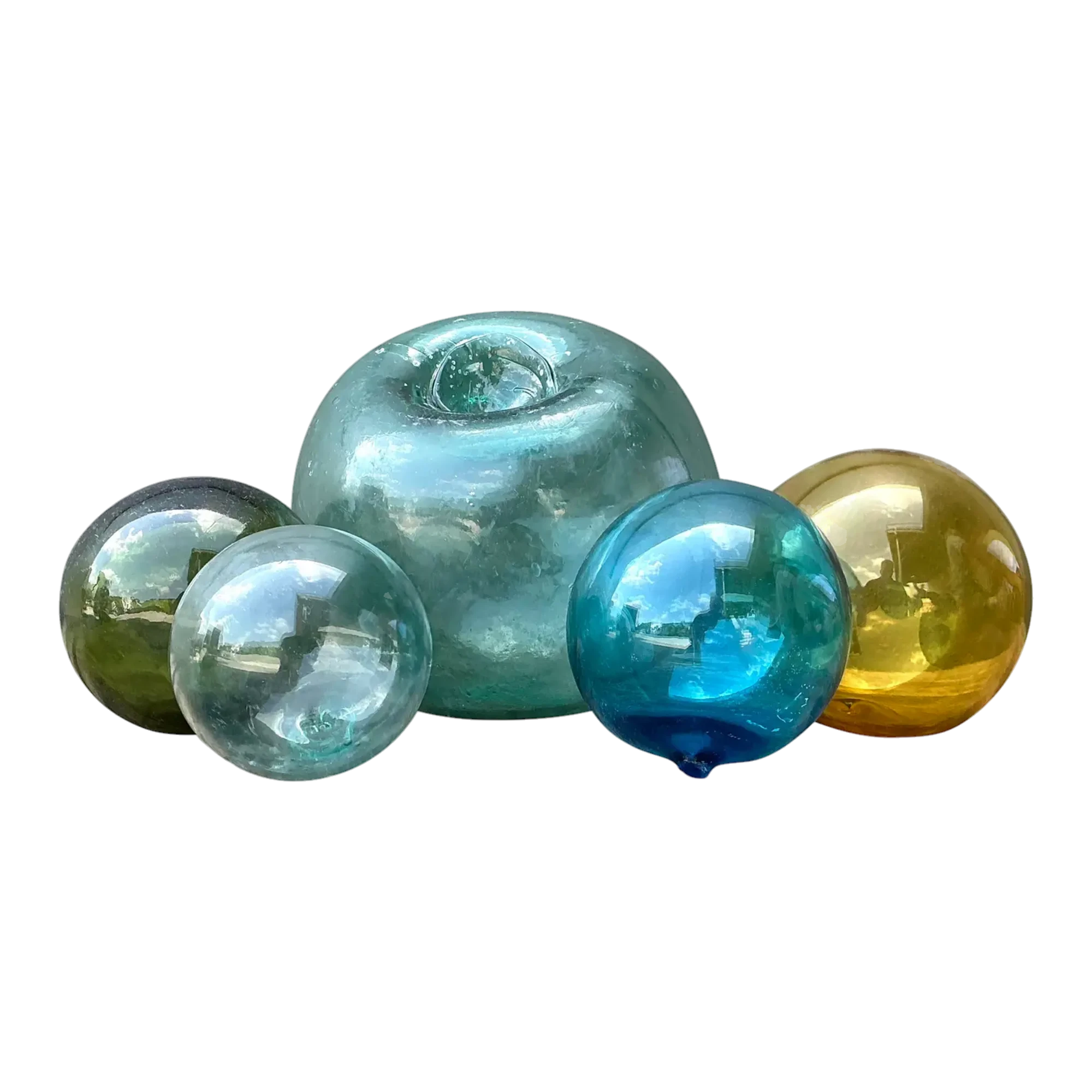 Vintage Japanese Glass Buoys - Set of 5 — additional photo 1