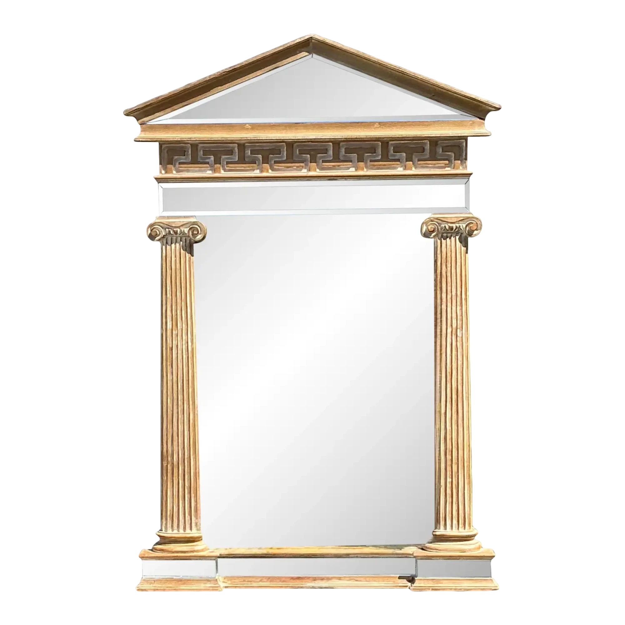 Vintage LaBarge Greek Key Pediment Mirror — additional photo 1
