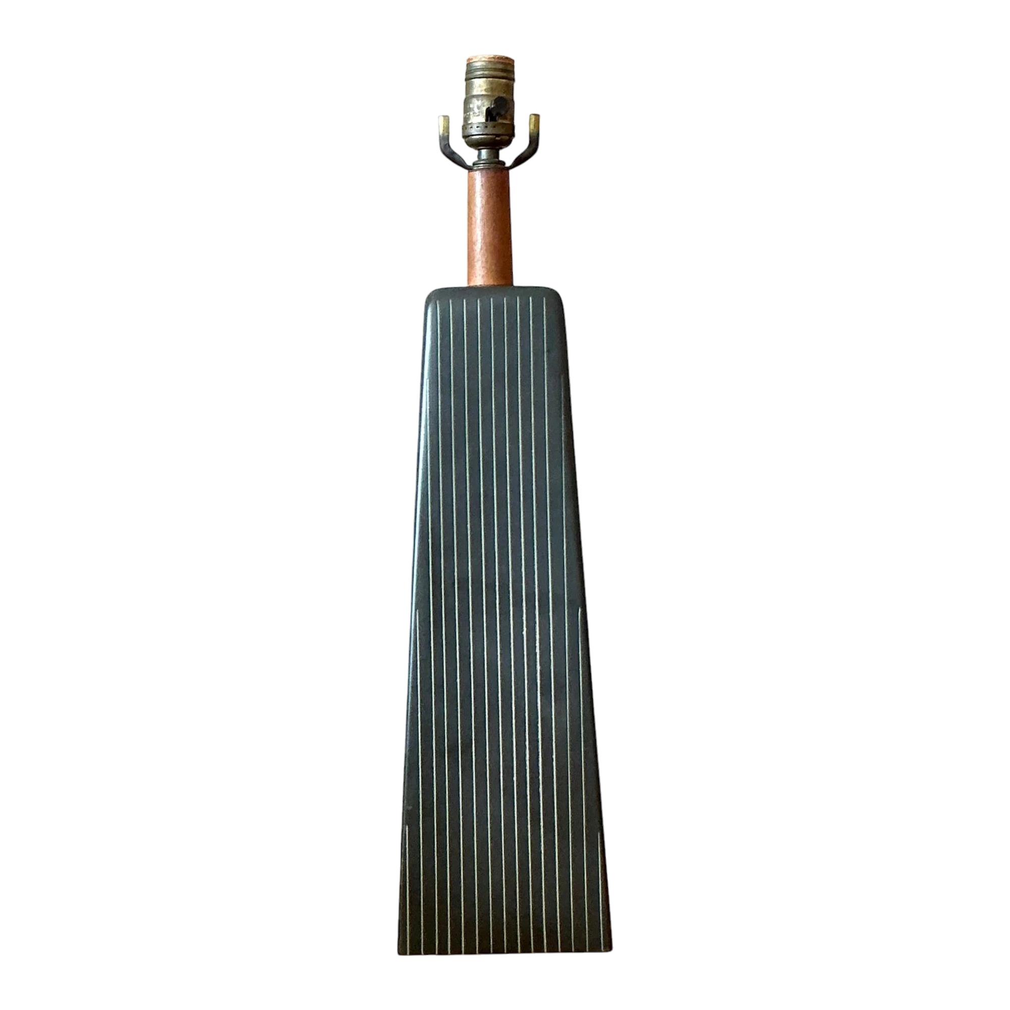 Vintage Late 20th Century Martz Pinstripe Lamp