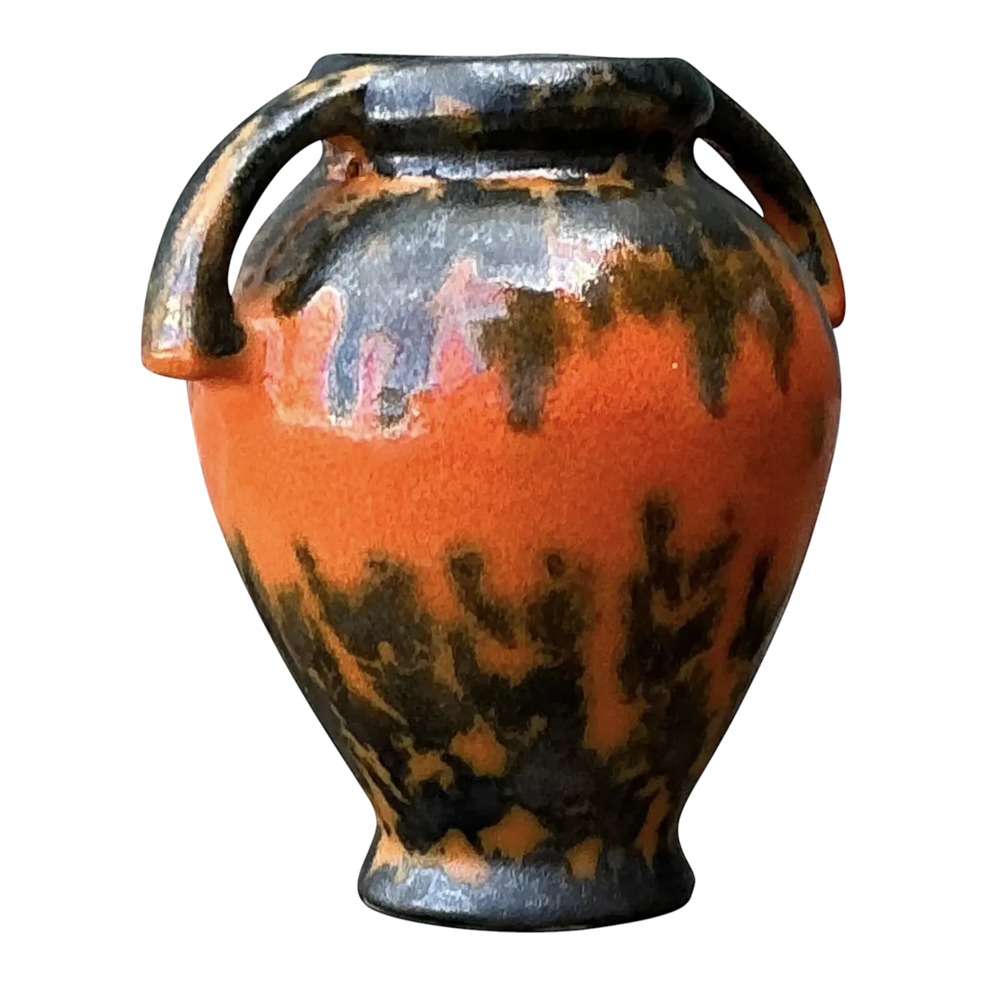 Vintage Lava Glaze Ceramic Small Vase