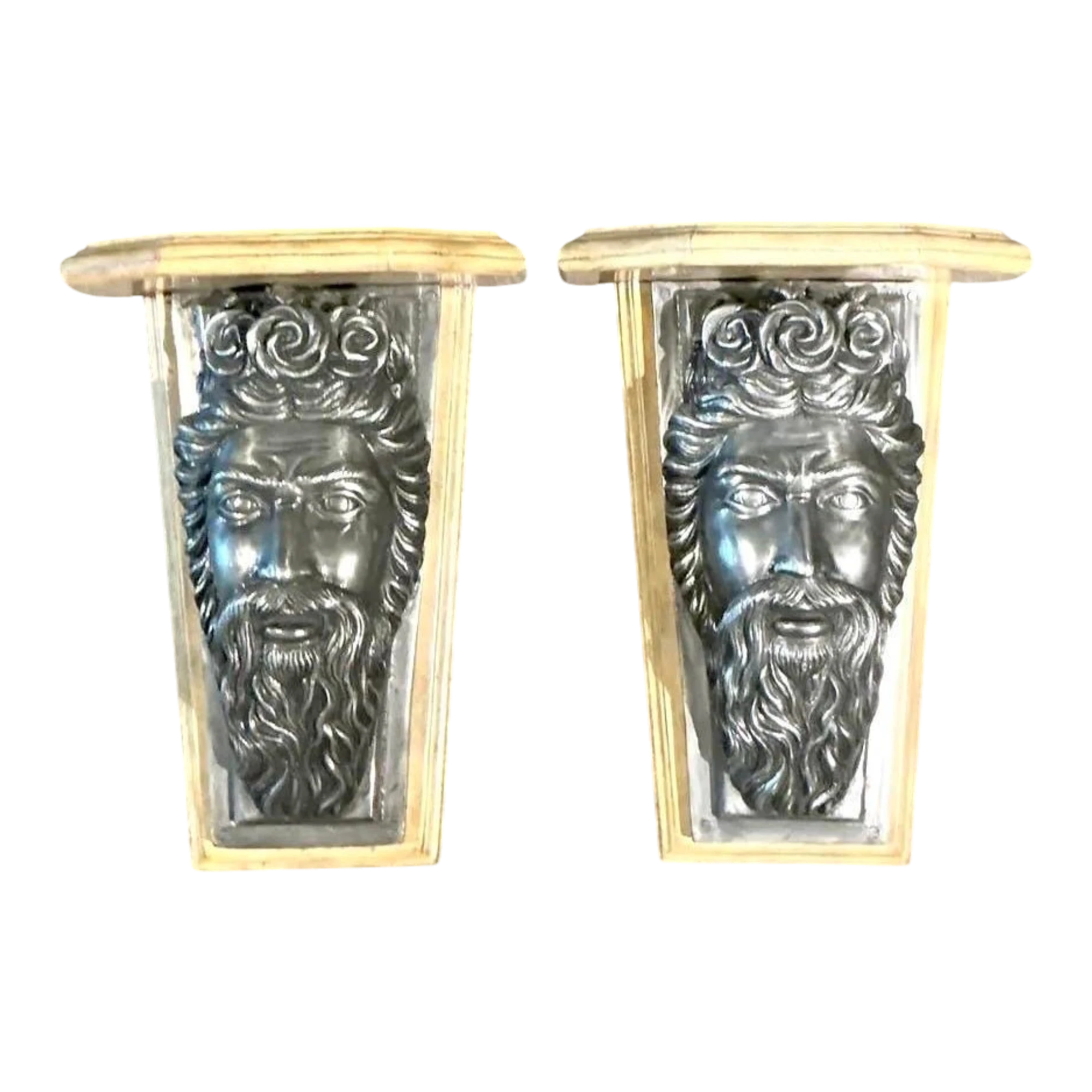 Vintage Maitland Smith Neptune Brackets - A Pair
