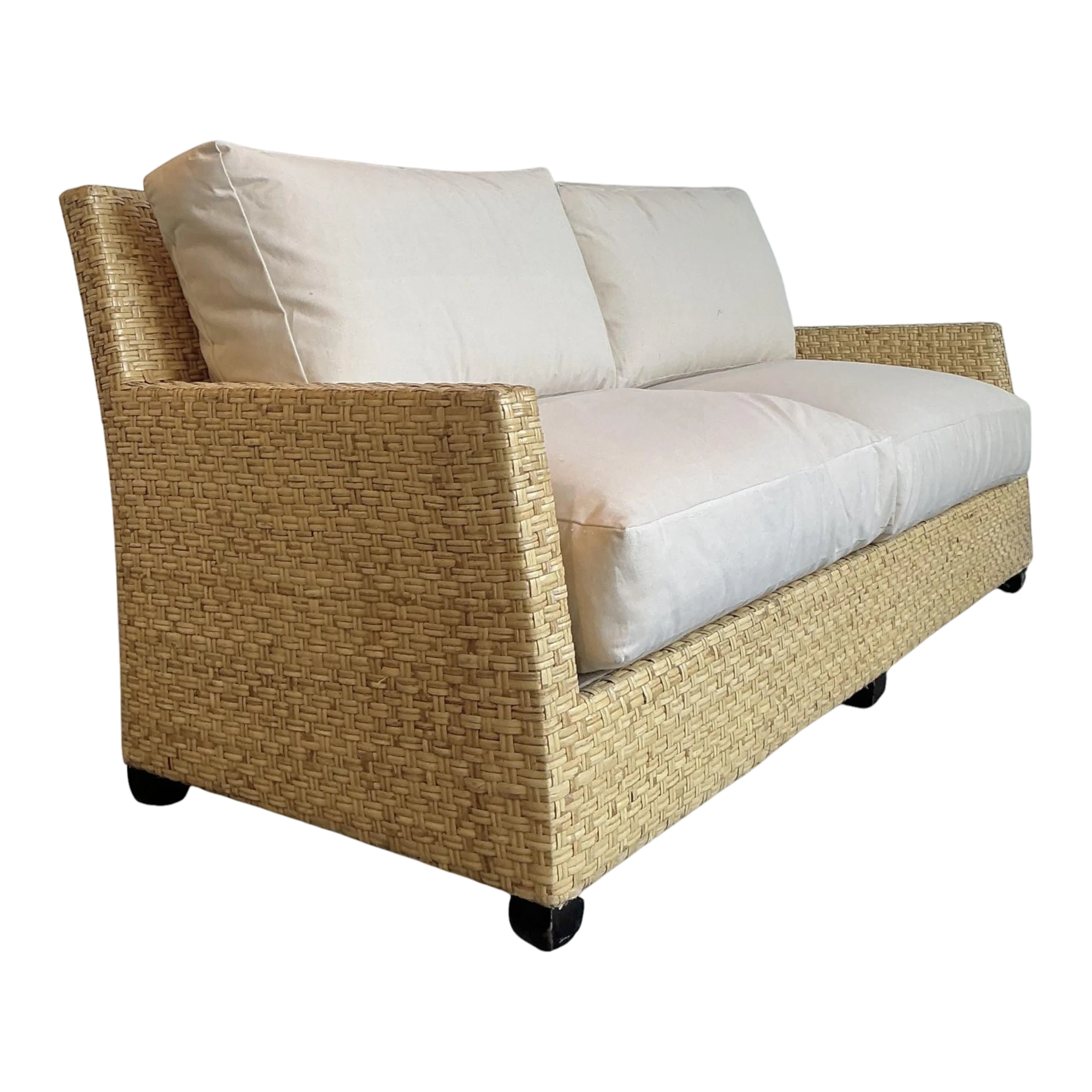 Vintage McGuire Woven Rattan Sofa
