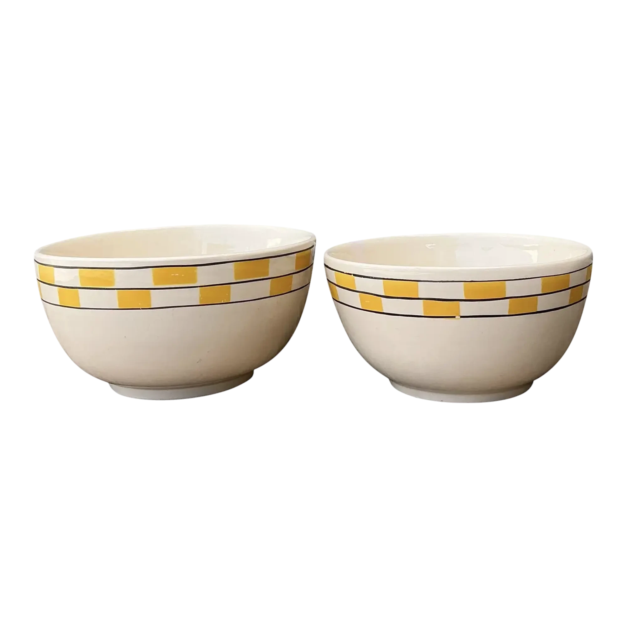 Vintage MCM Bakelite Ceramic Bowls - Set of 2