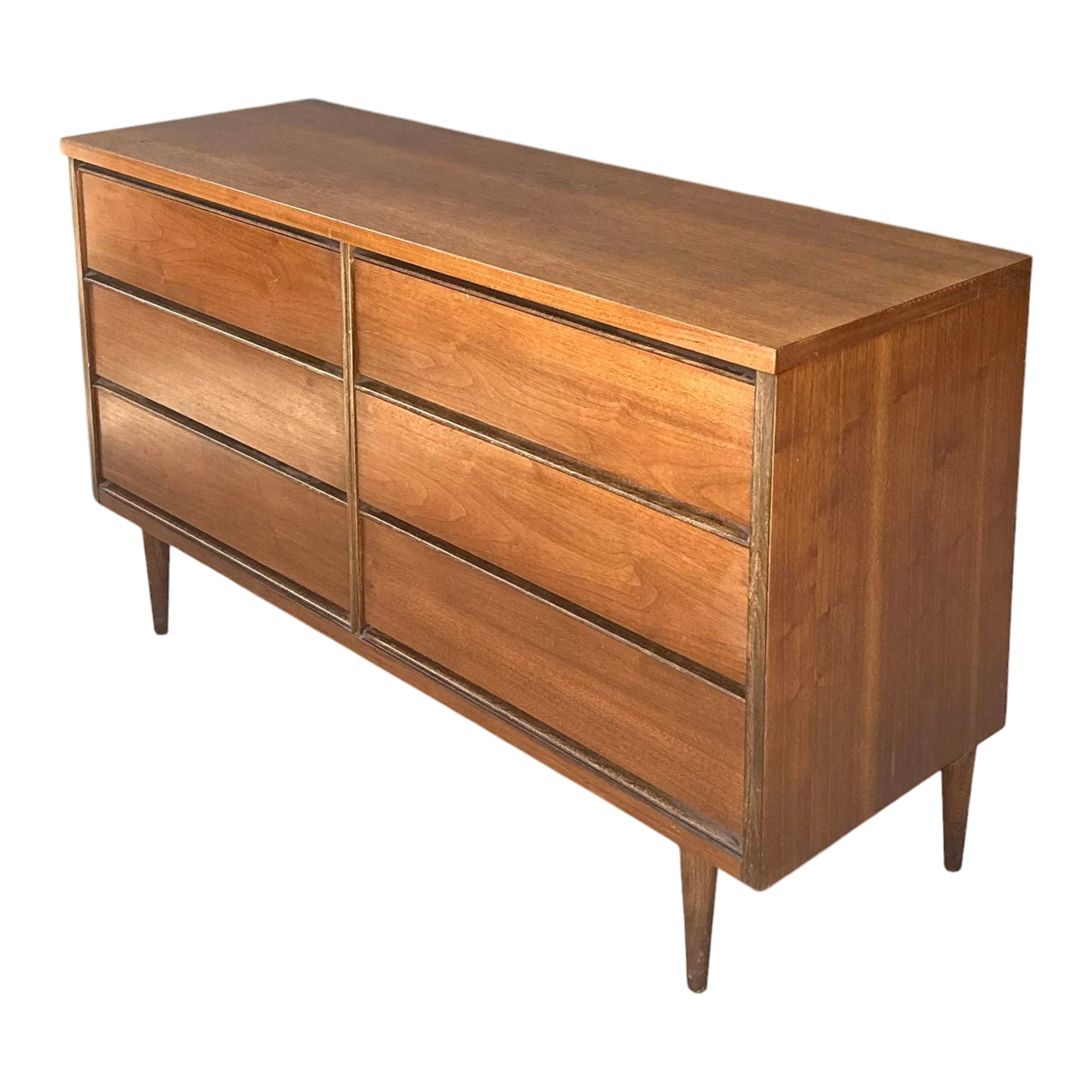 Vintage MCM Bassett 6 Drawer Dresser