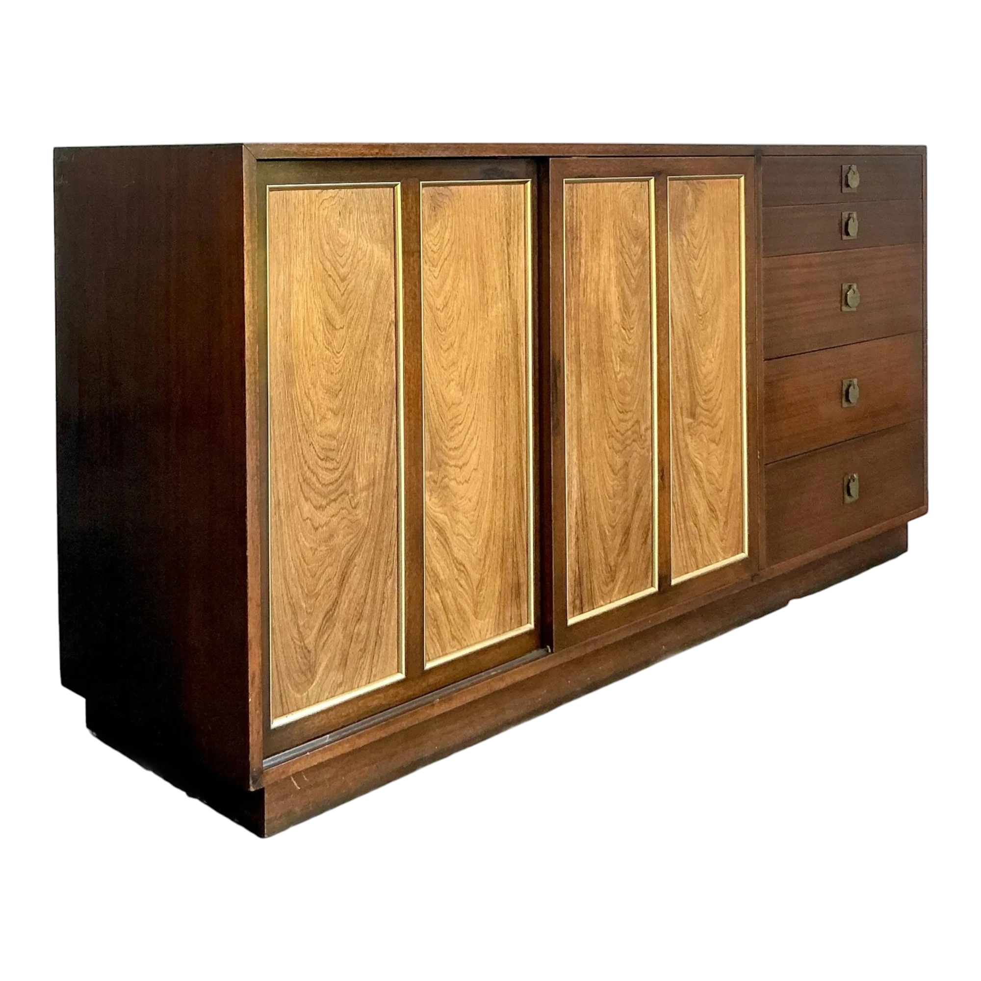 Vintage MCM Harvey Probber Sliding Door Credenza