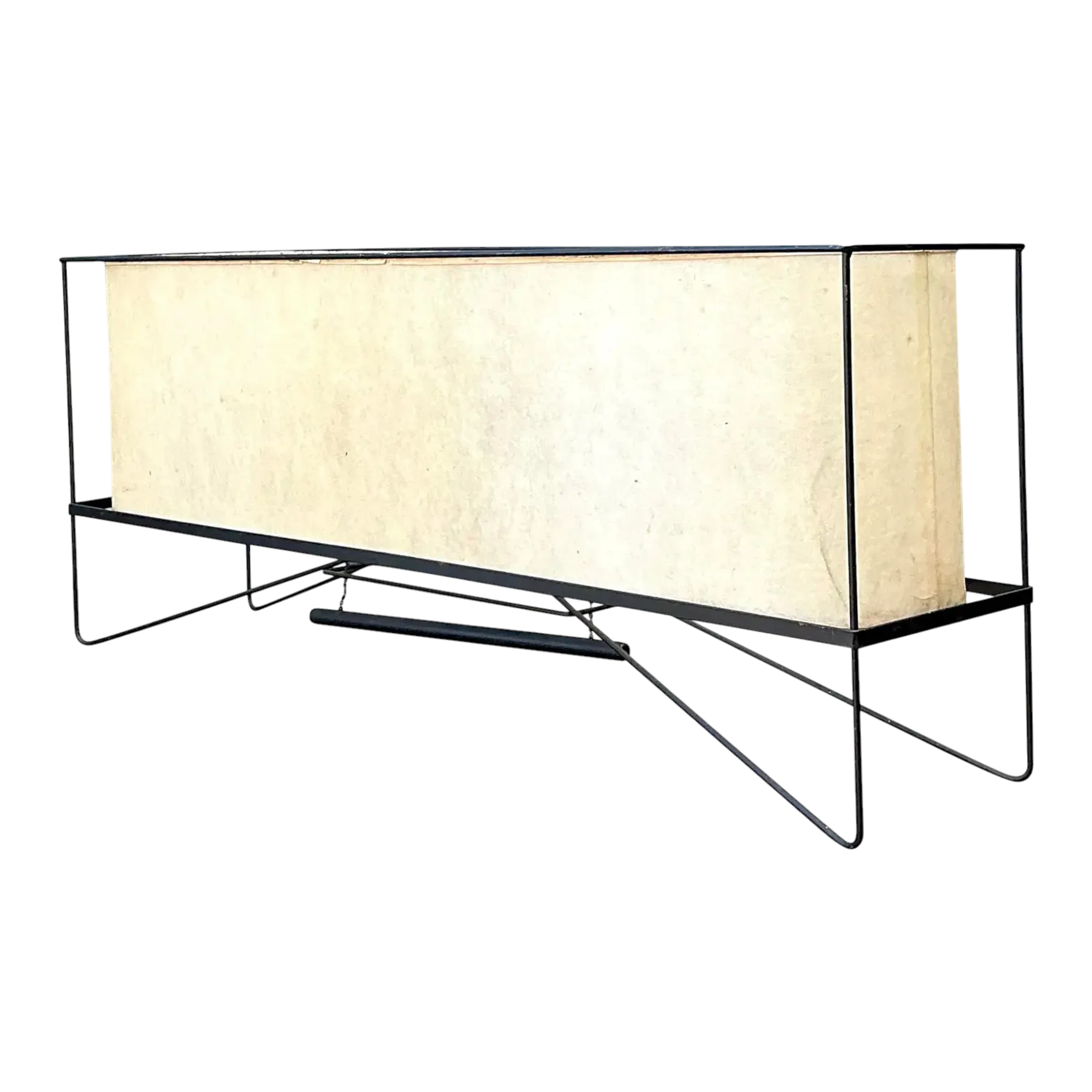 Vintage MCM Long Parchment Table Lamp