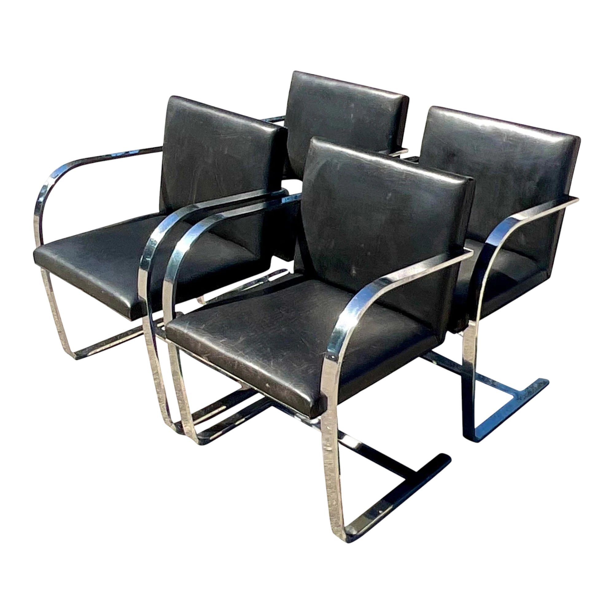 Vintage MCM Mies van der Rohe for Knoll Brno Chairs - Set of 4