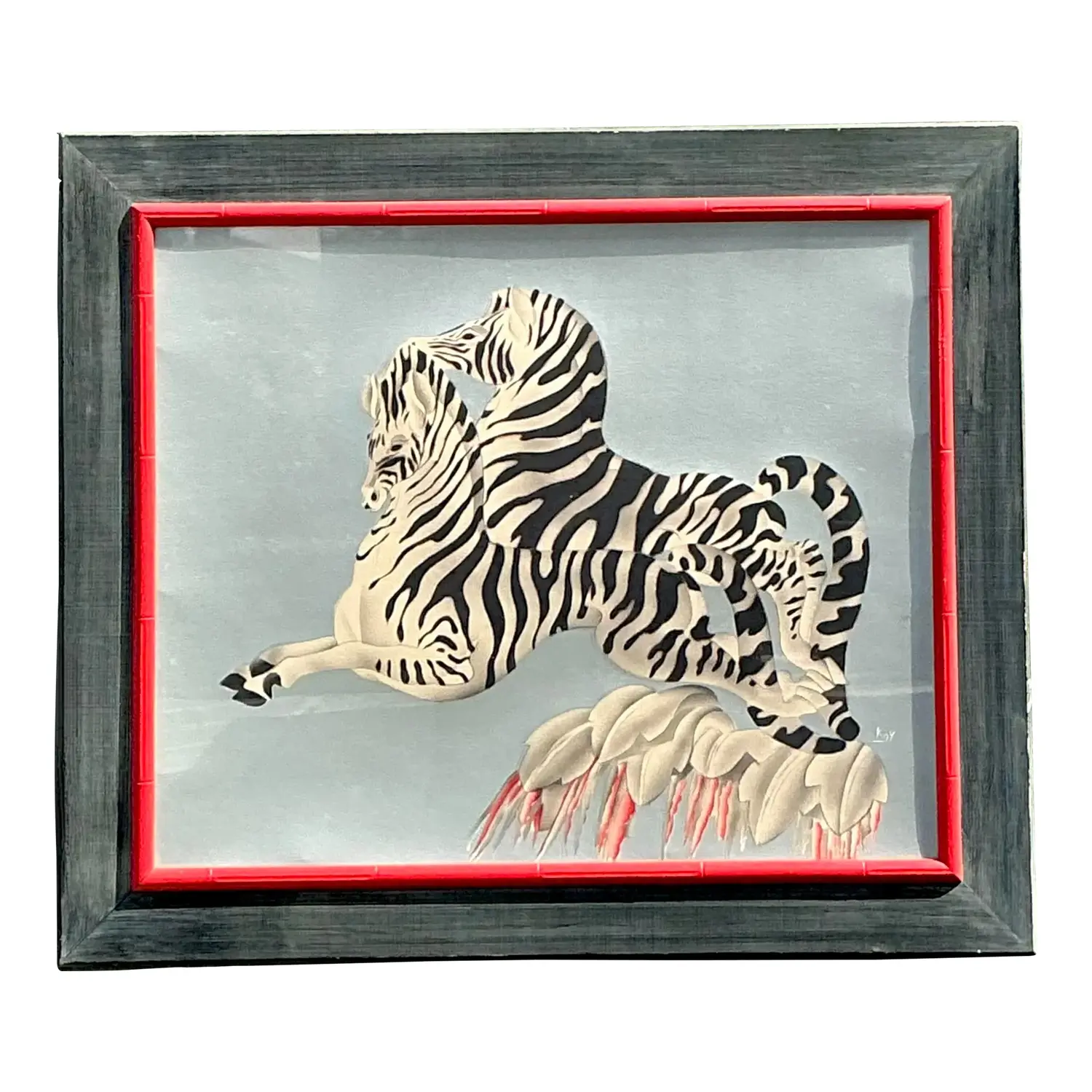 Vintage MCM Original Zebra Print
