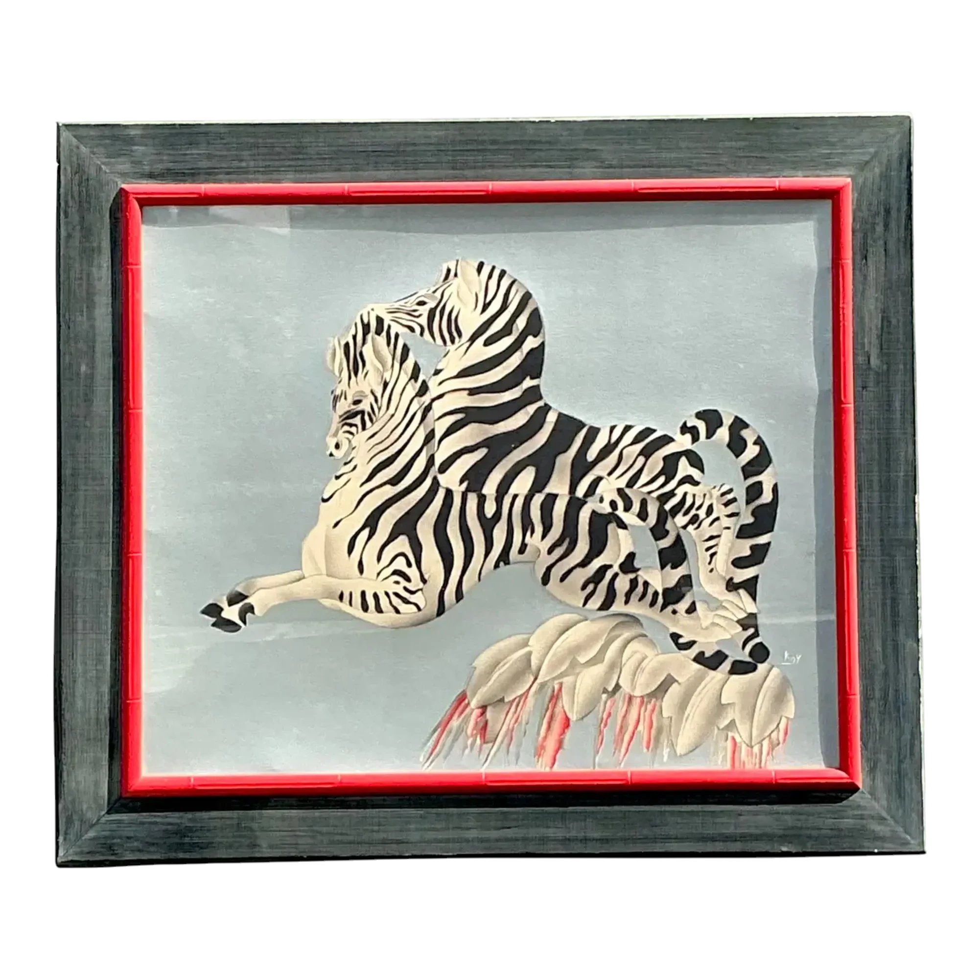 Vintage MCM Original Zebra Print