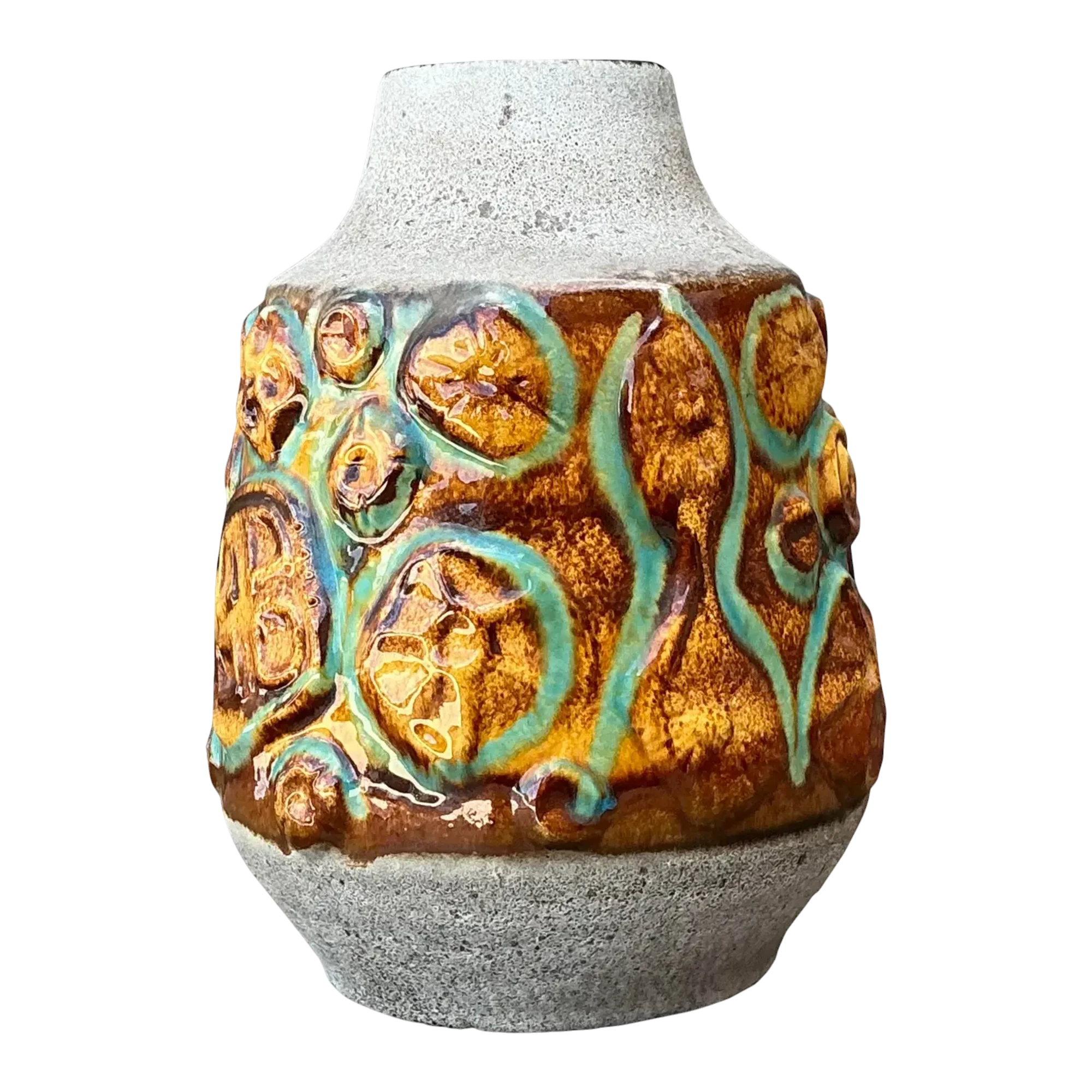 Vintage MCM West German Glazed Ceramic Vase