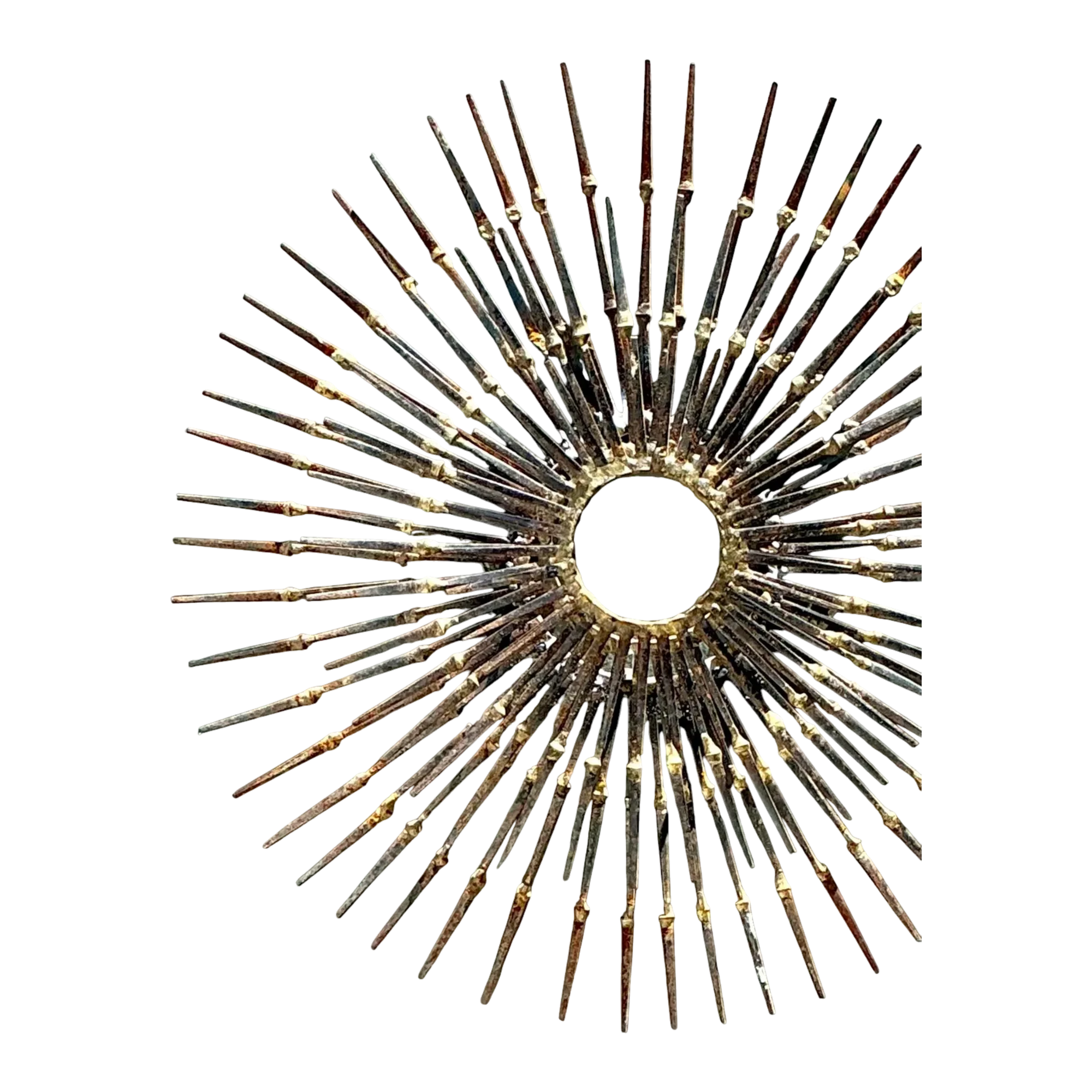 Vintage MCM Wrought Iron Sunburst
