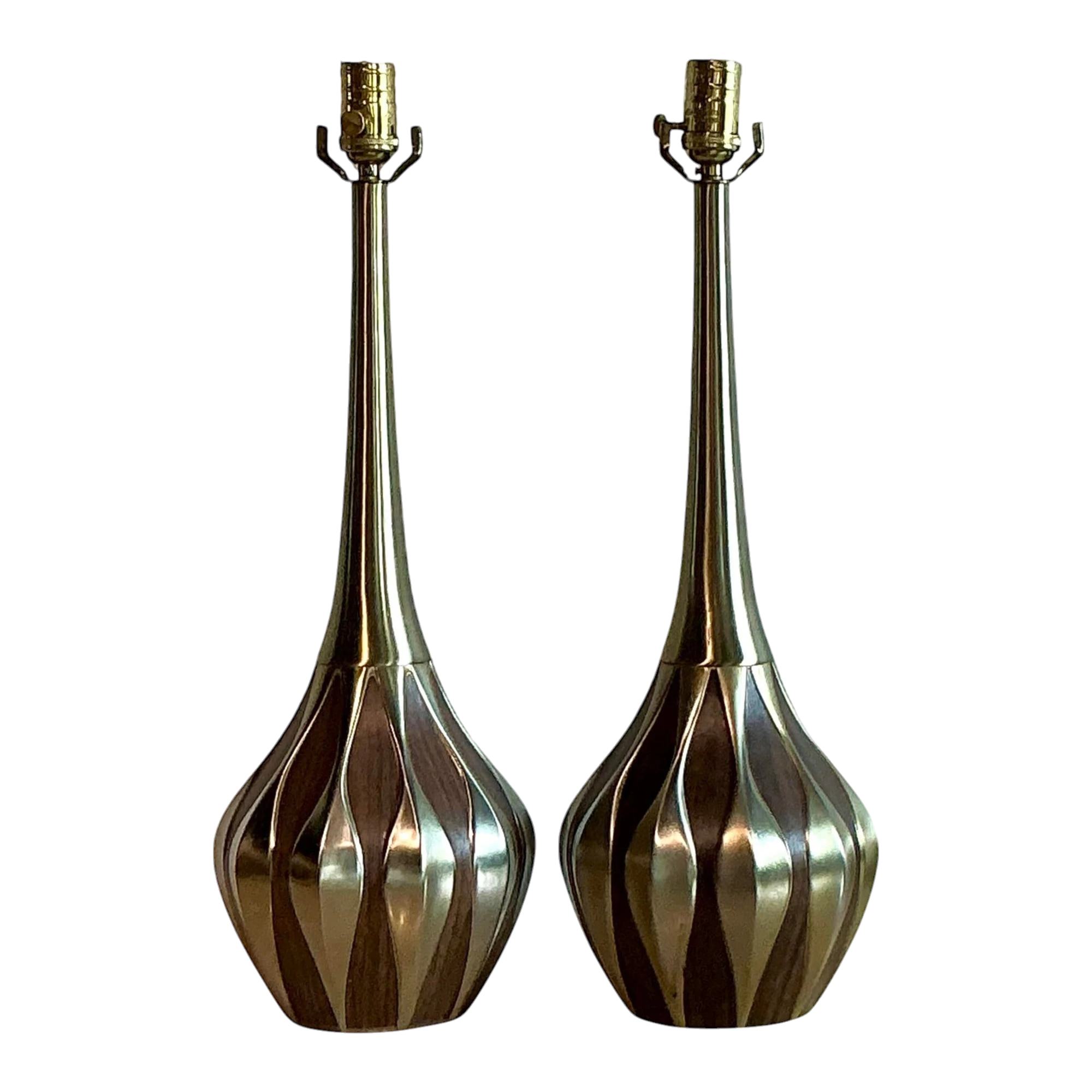 Vintage Mid-Century Modern Heyco Genie Bottle Lamps - a Pair
