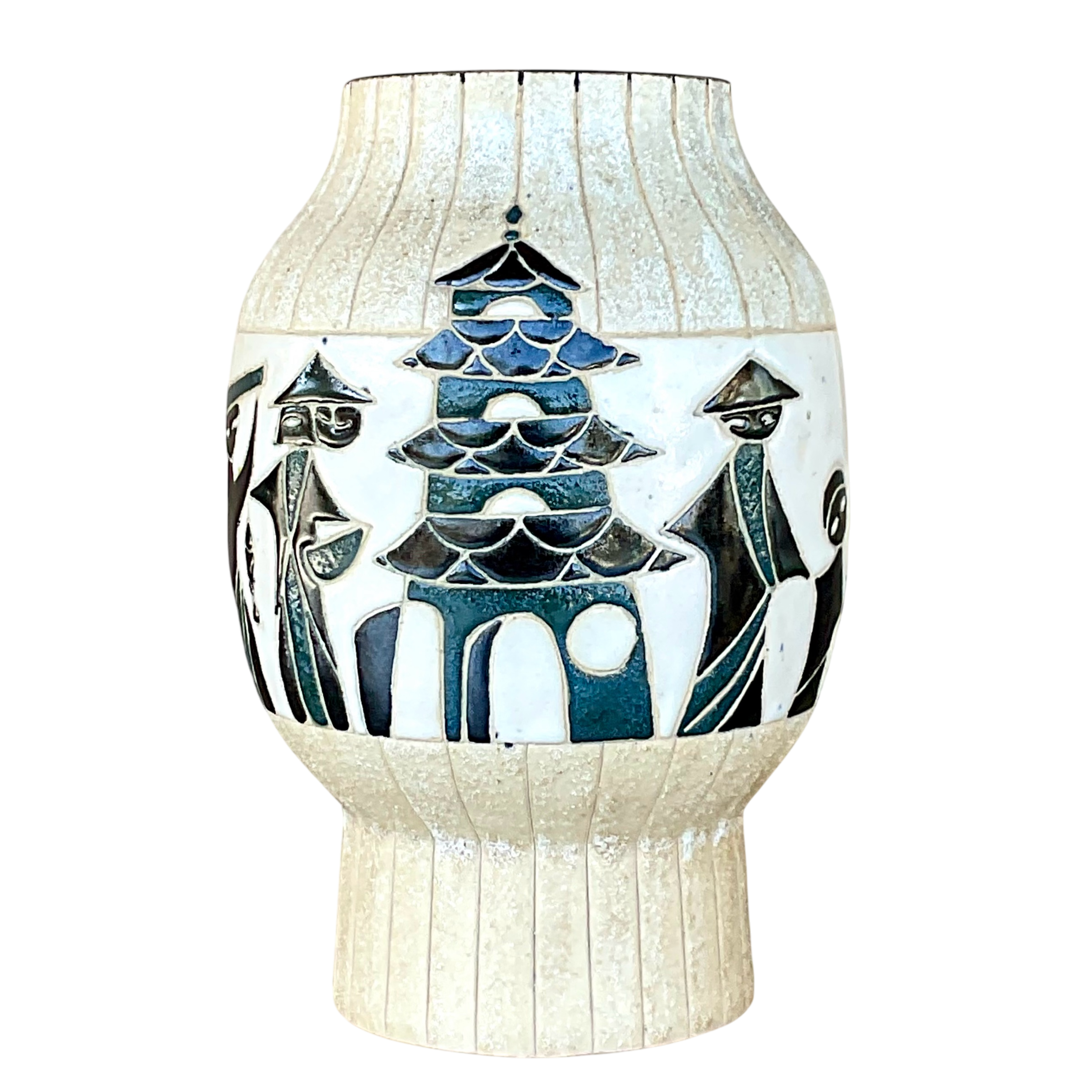 Vintage Midcentury Pagoda Ceramic Vase