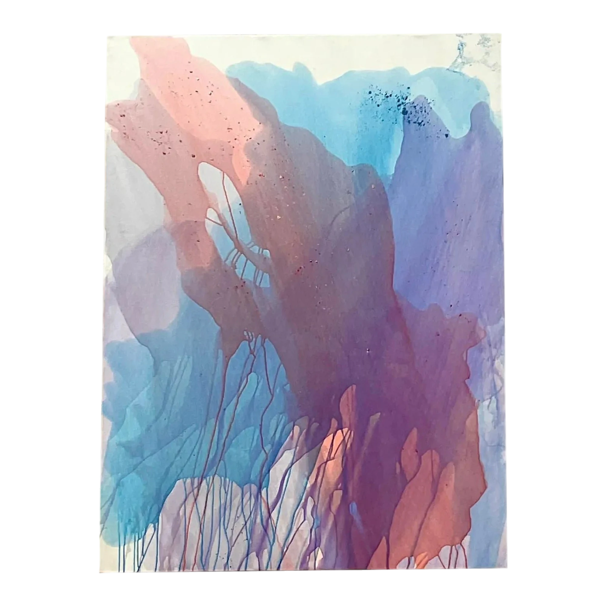Vintage Monumental Boho Signed Original Abstract Oil Painting