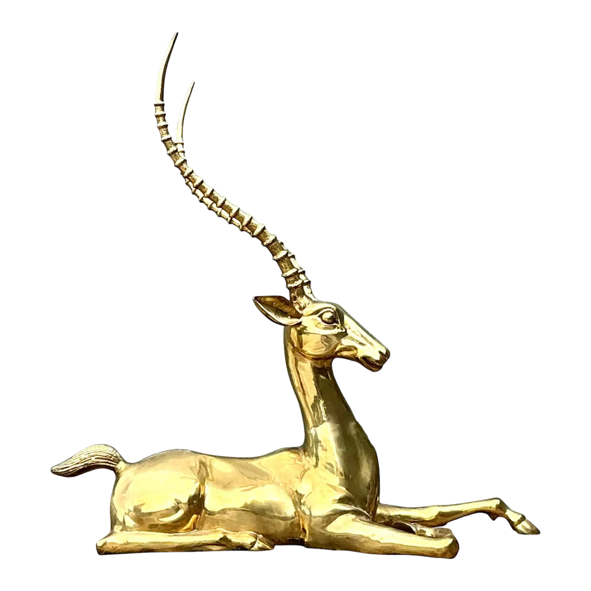 Vintage Monumental Brass Gazelle — additional photo 1