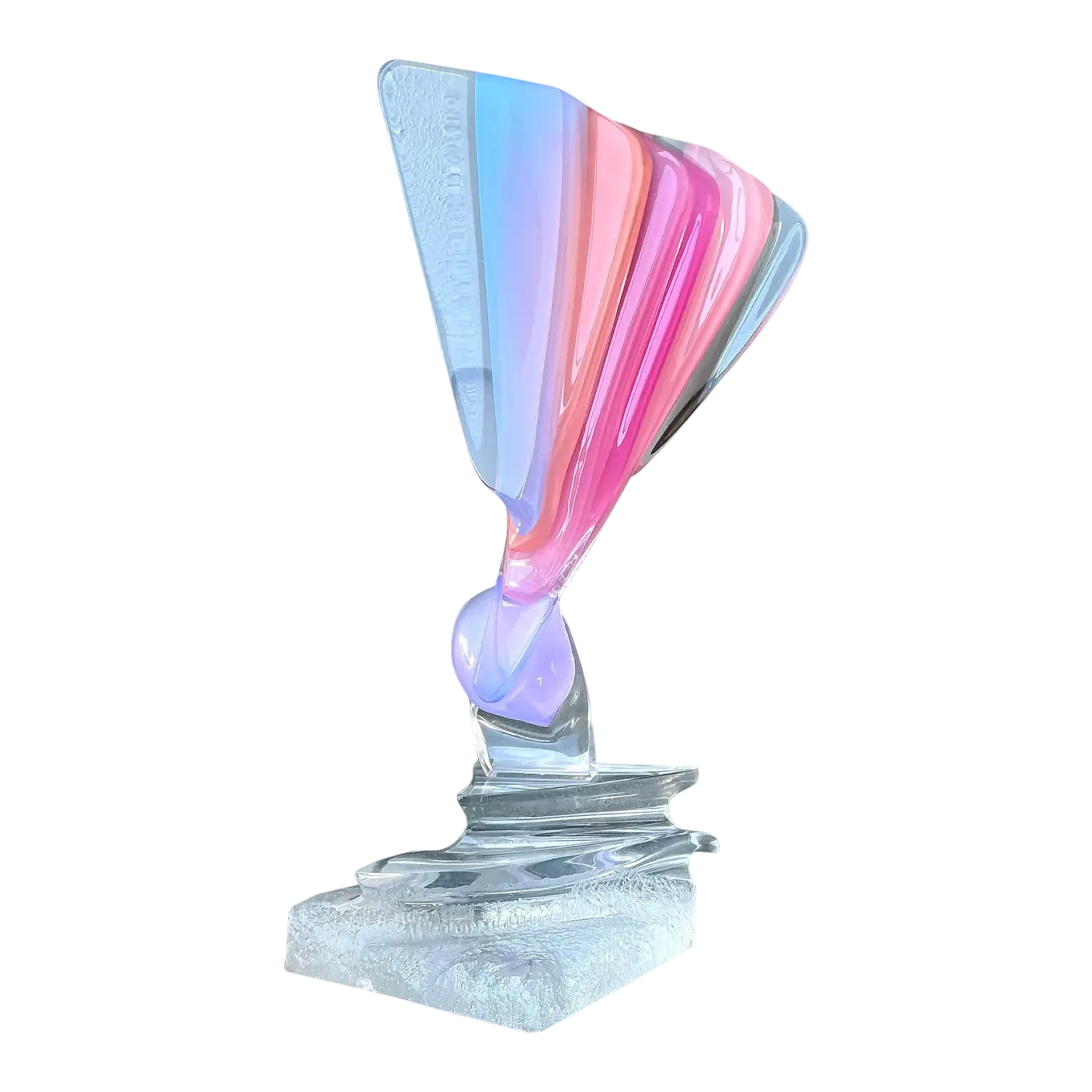 Vintage Monumental Lucite Fan Sculpture