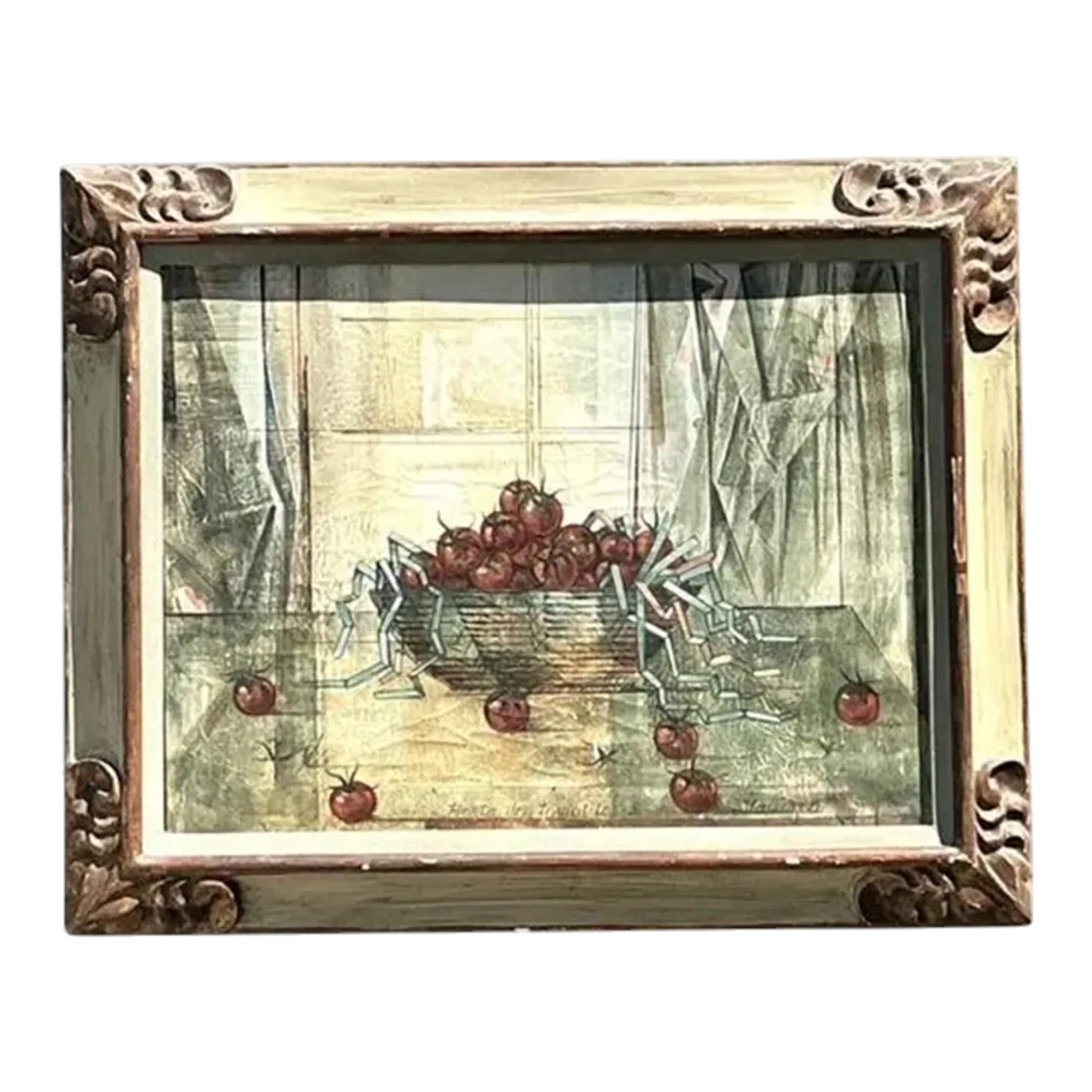 Vintage Original 1969 Still Life Oil on Canvas — additional photo 1