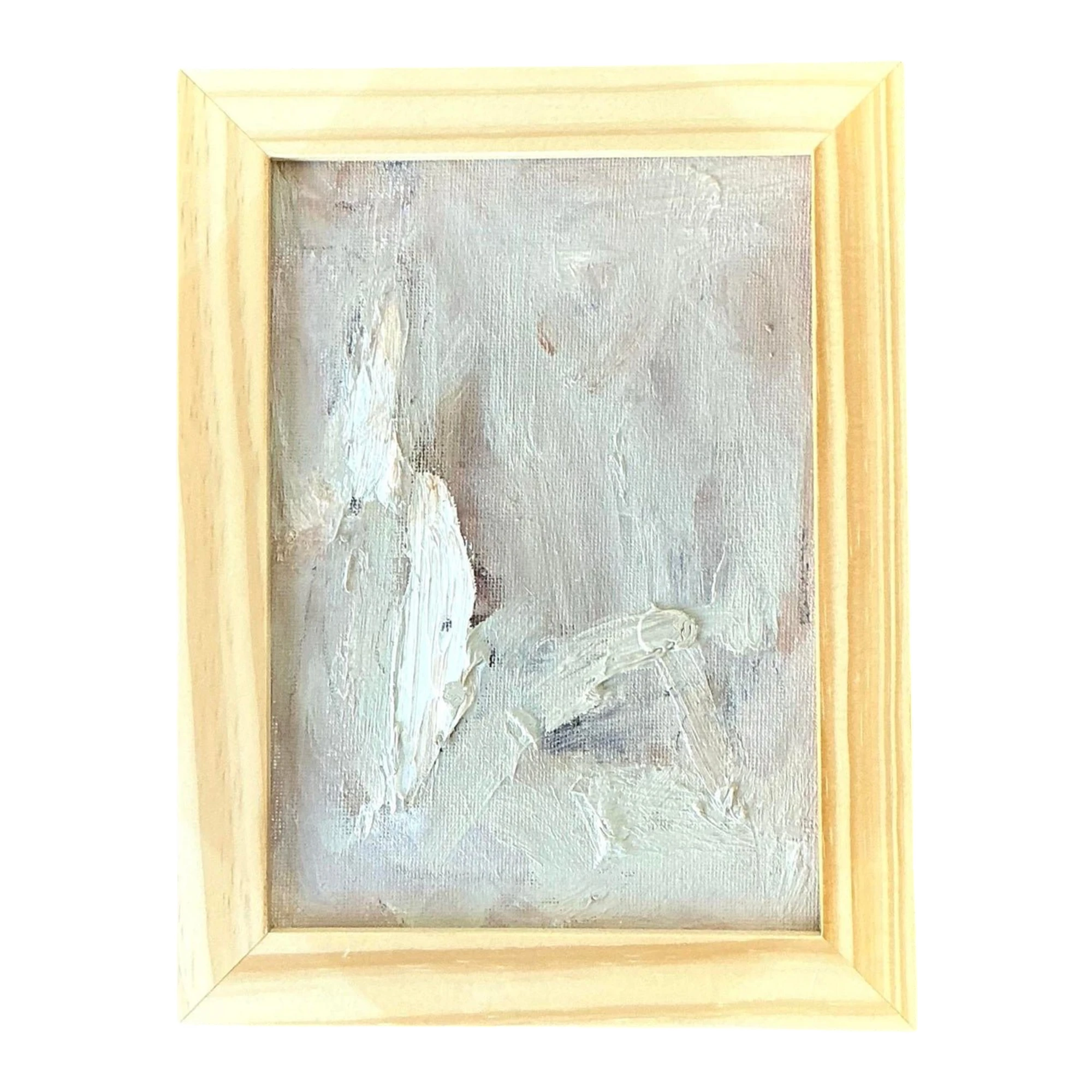 Vintage Original Abstract Oil on Board