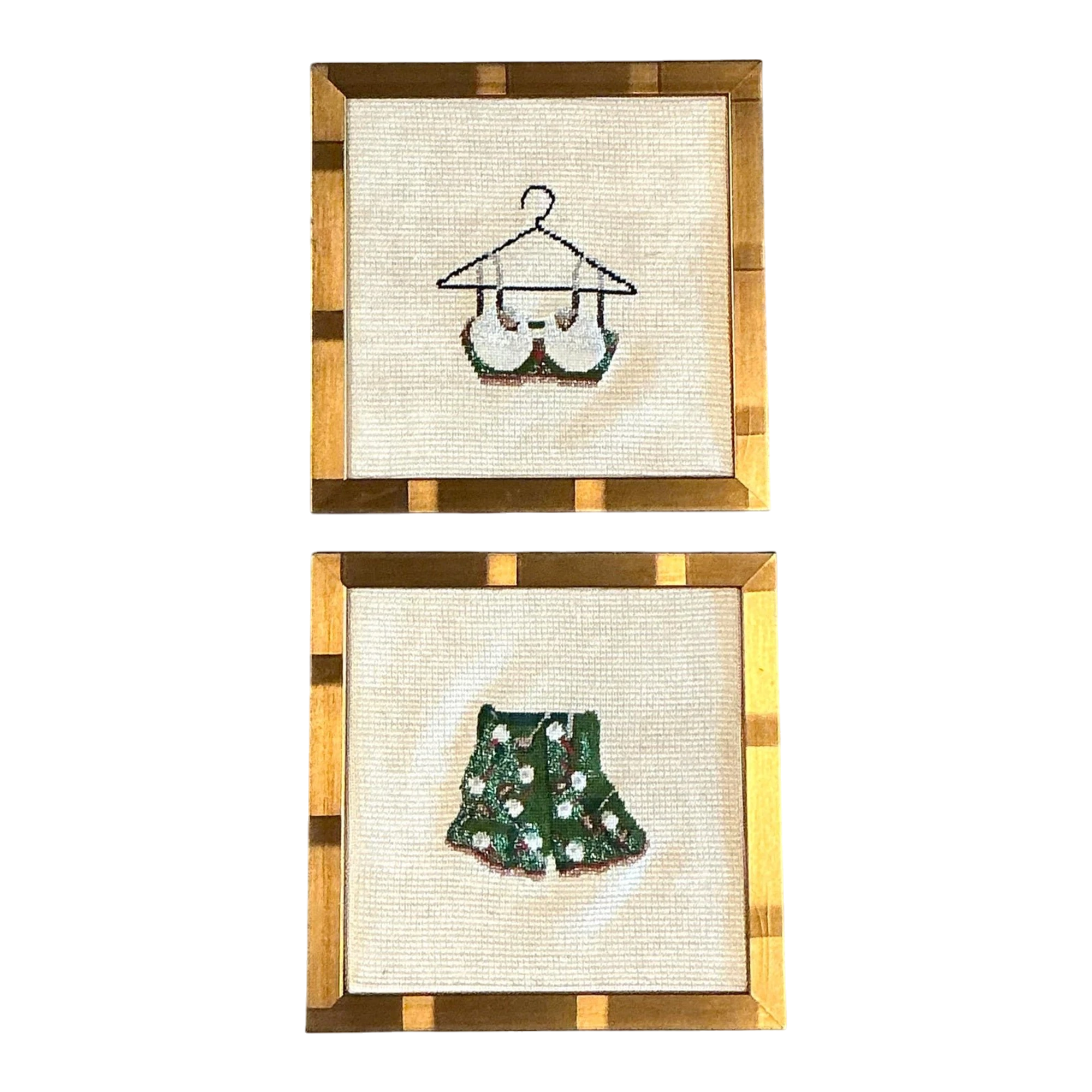 Vintage Original Needlepoint Swimsuit - Set of 2