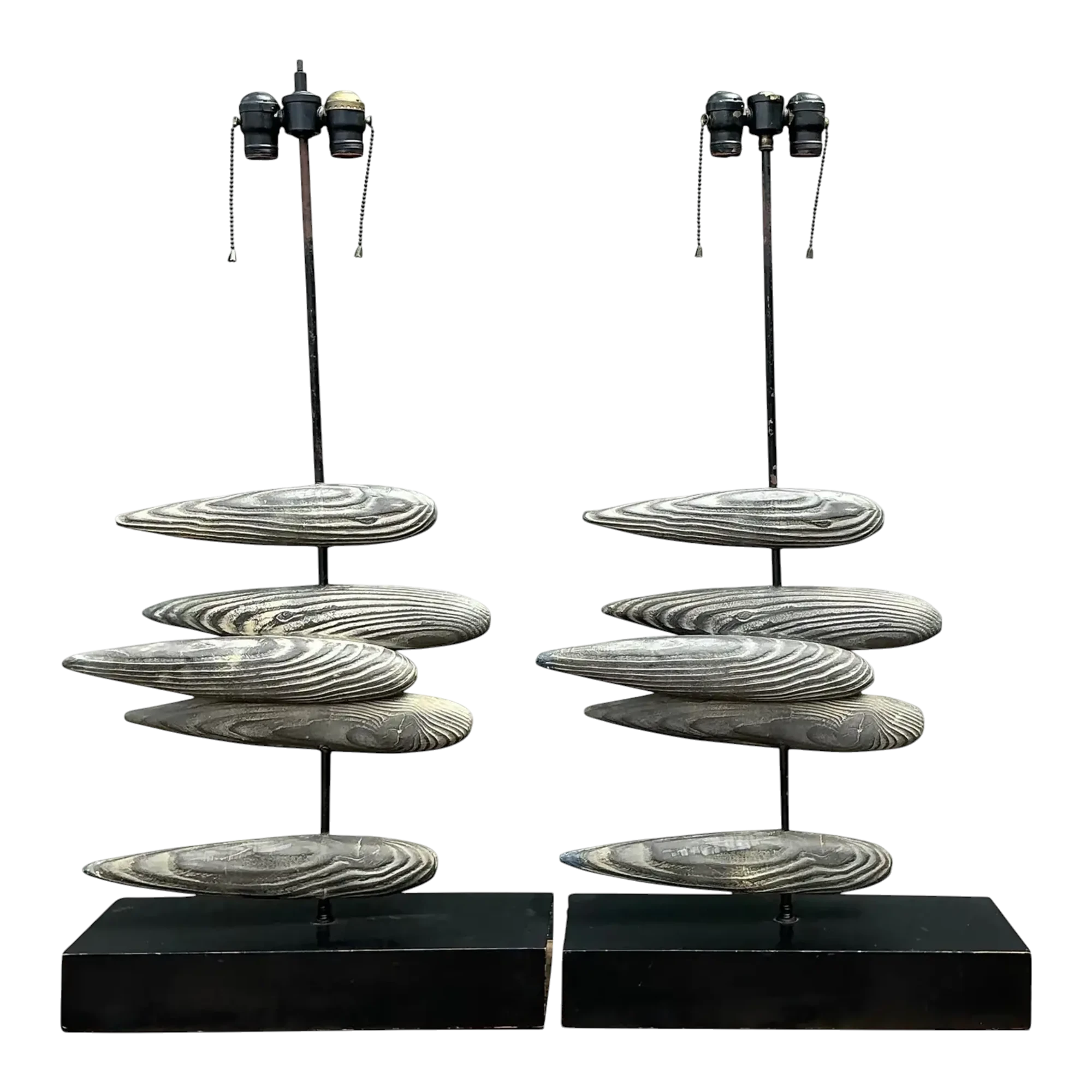 Vintage Original Postmodern Fish Lamps - A Pair