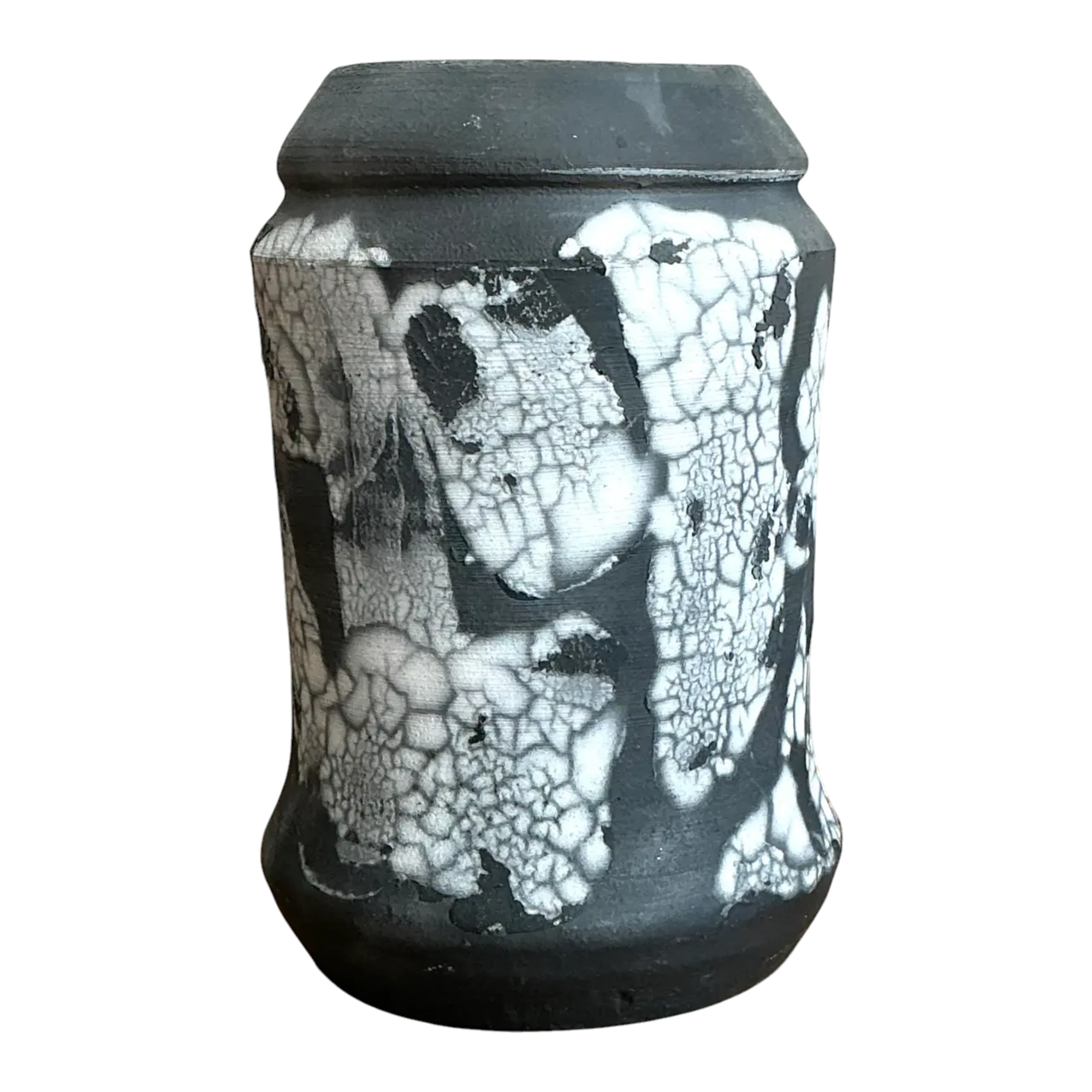 Vintage Original Raku Fired Pottery Vase