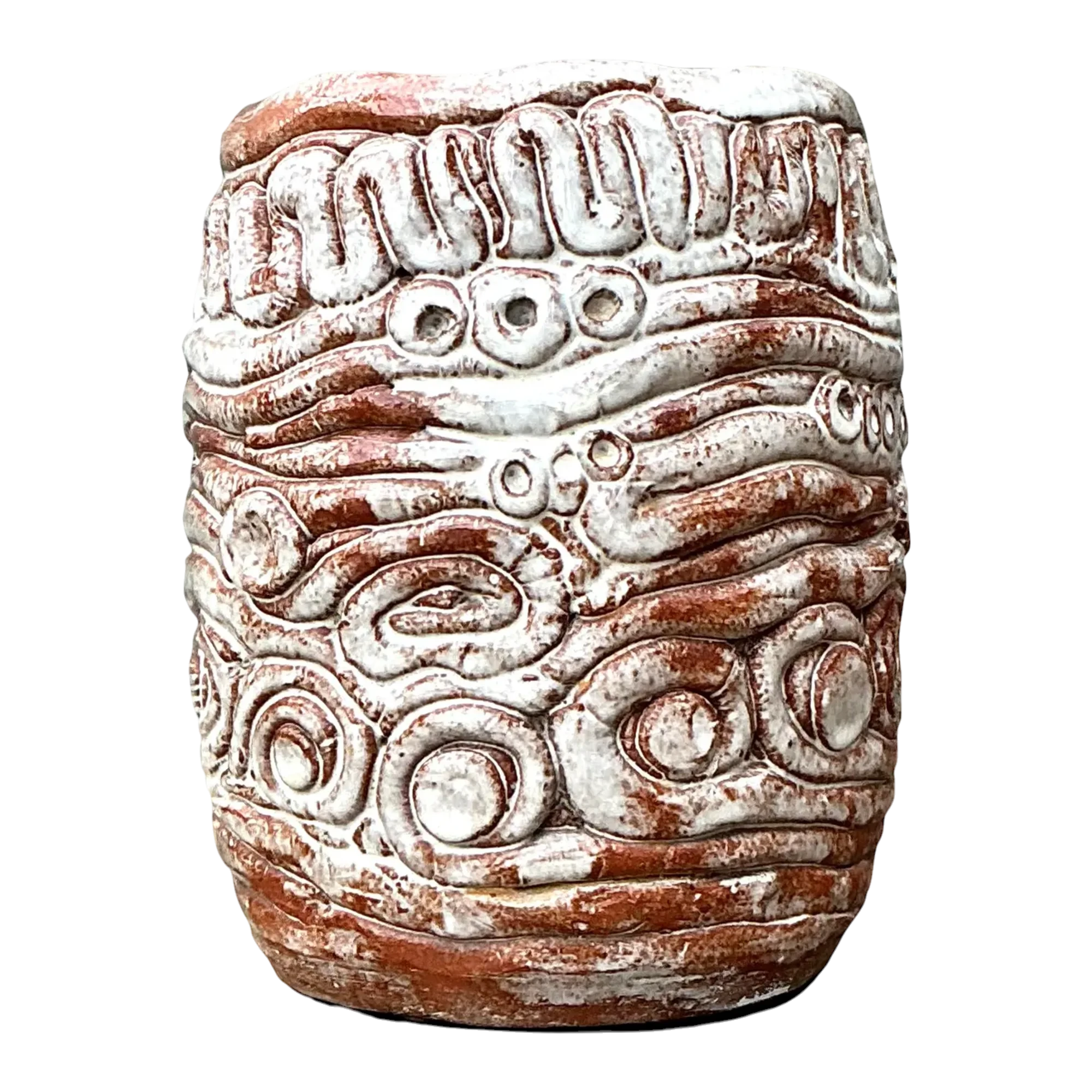 Vintage Original Studio Pottery Coil Vase - Pottery, 5.75W x 7.5H