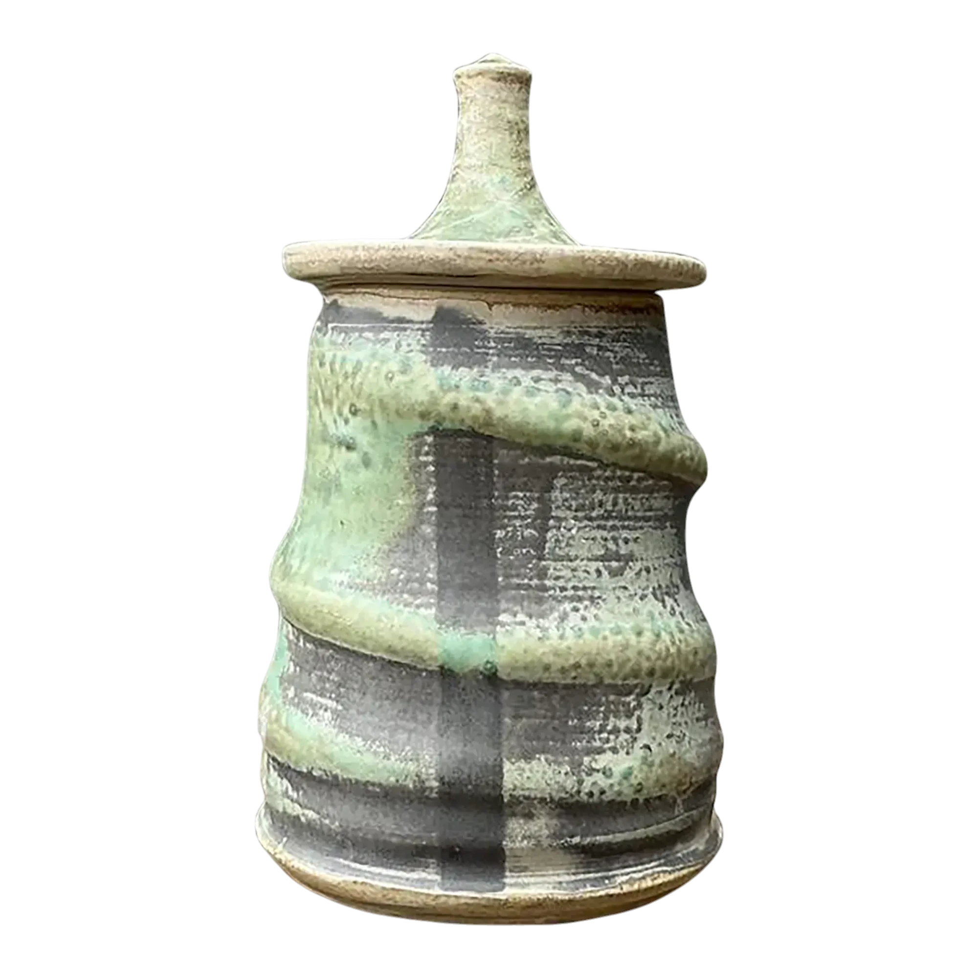Vintage Original Studio Pottery Lidded Jar