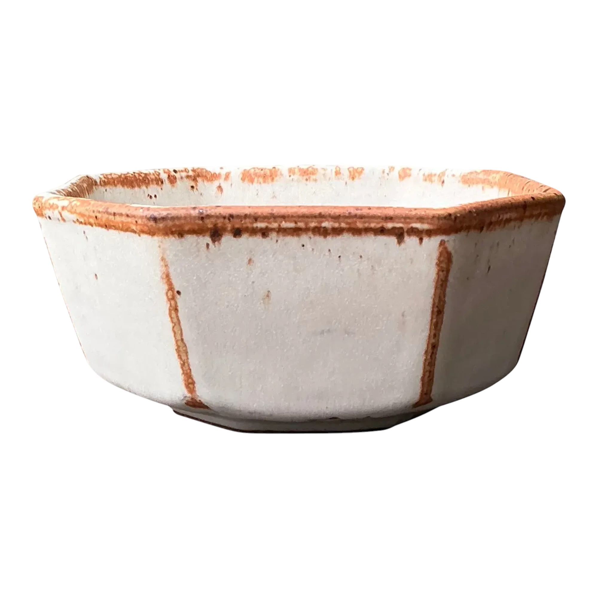 Vintage Original Studio Pottery Octagon Bowl