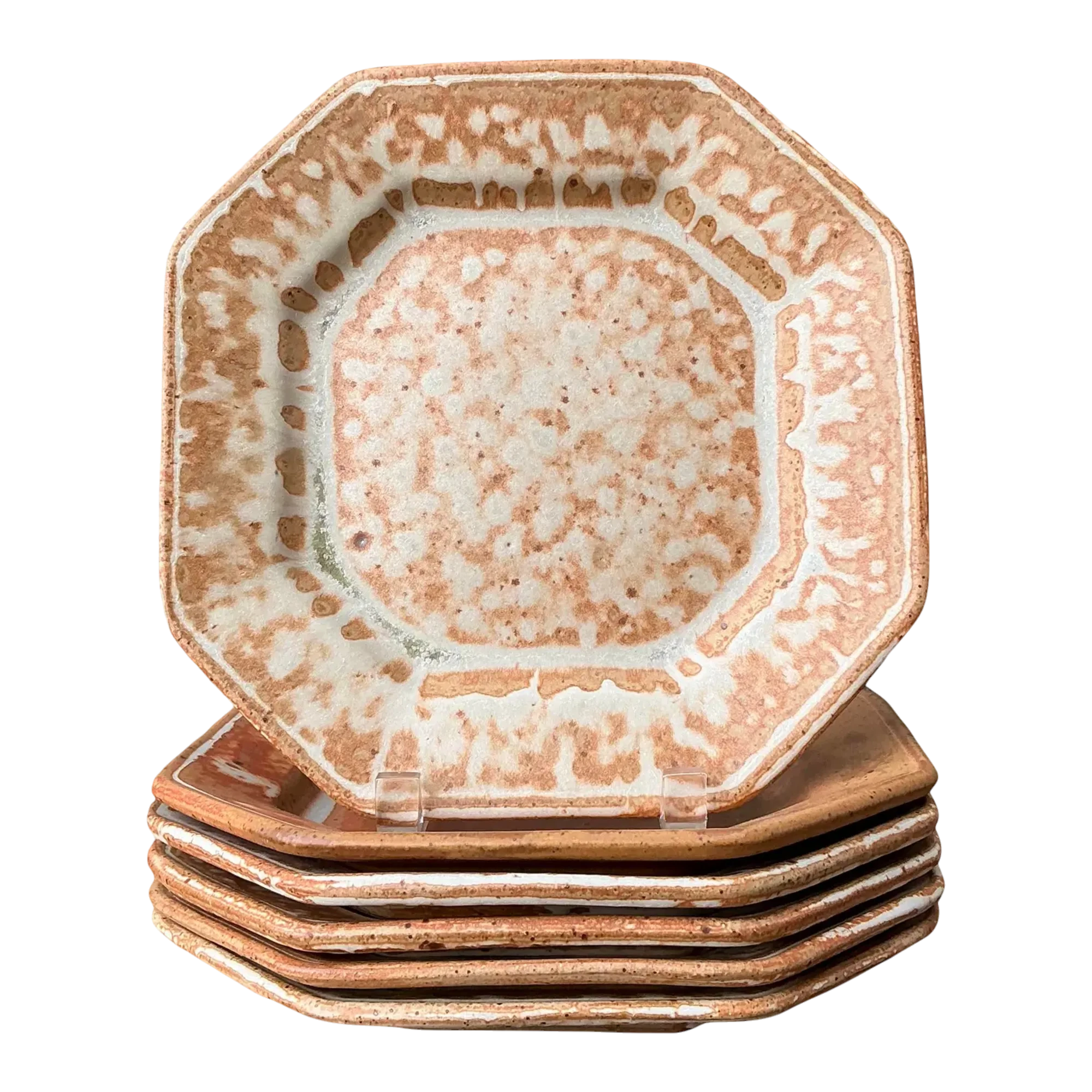 Vintage Original Studio Pottery Salad Plated - Set of 6 — additional photo 1