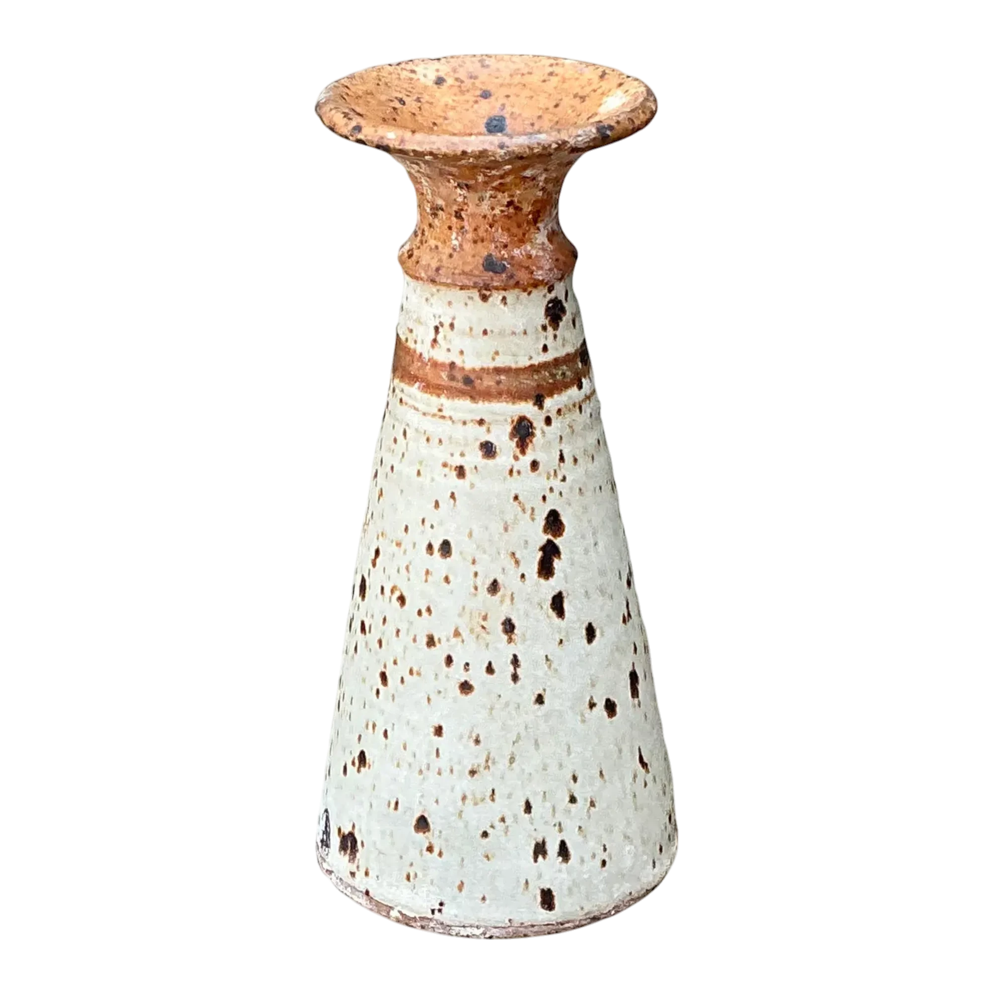 Vintage Original Studio Pottery Stripe Vase
