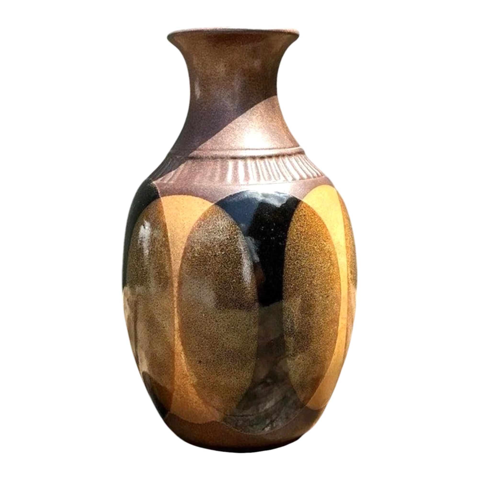 Vintage Original Studio Pottery Vase - Pottery, 4.75W x 9.5H