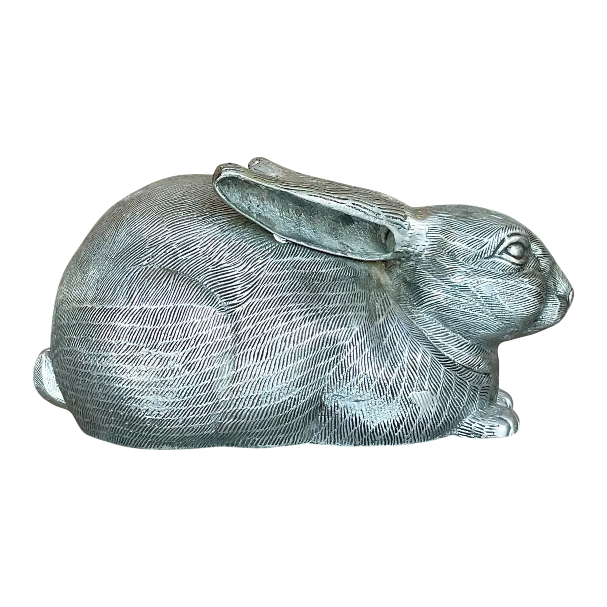 Vintage Patinated Metal Rabbit After Arthur Court