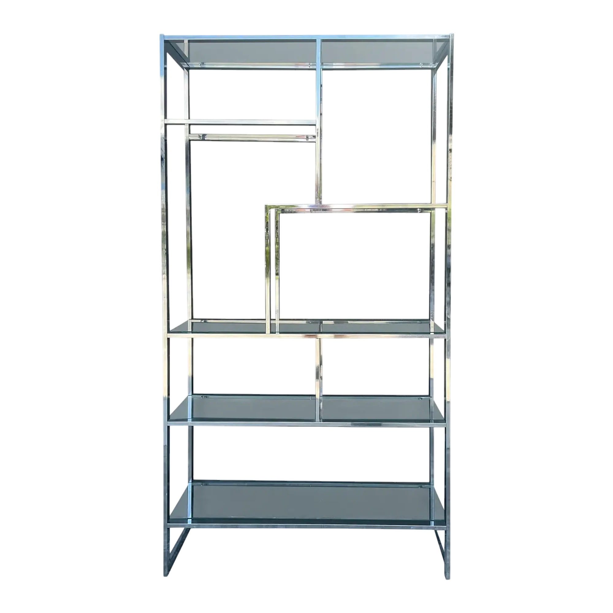 Vintage Polished Chrome Etagere After Milo Baughman