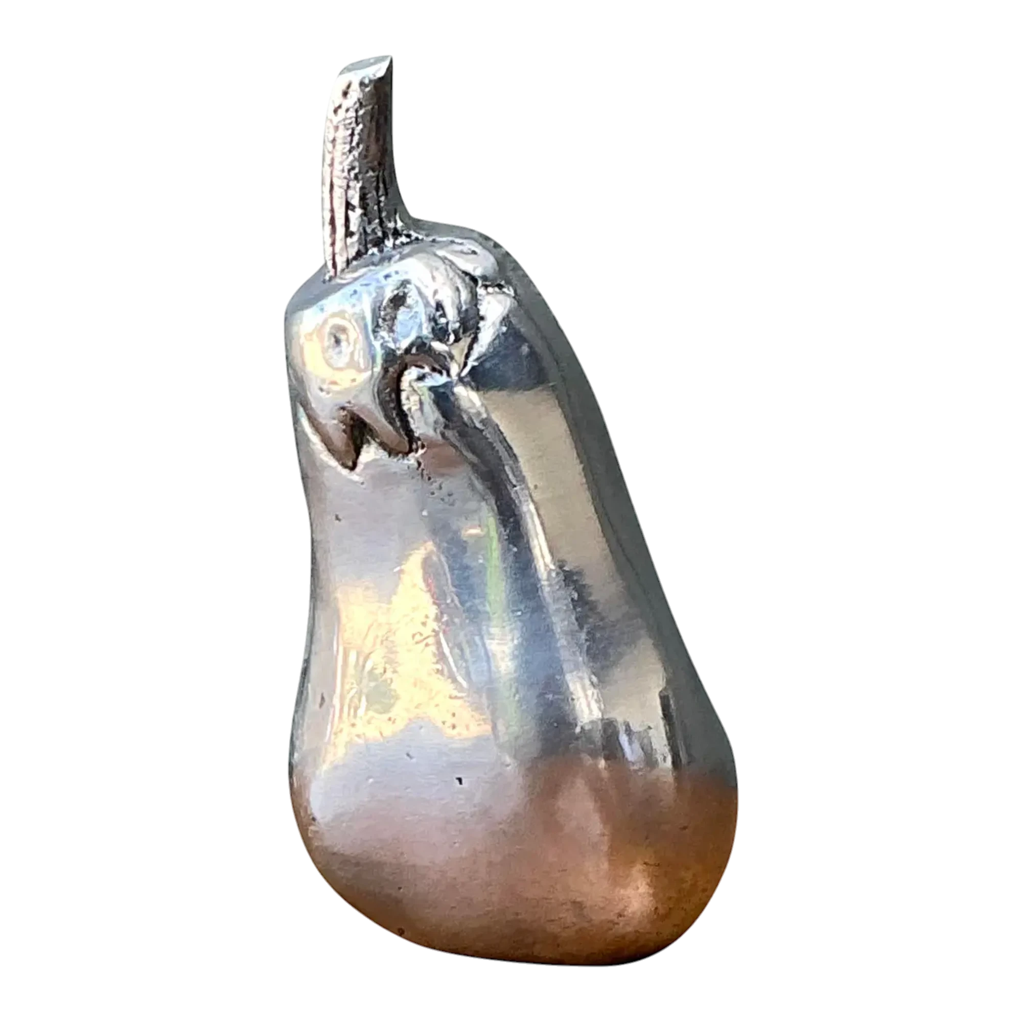 Vintage Polished Metal Eggplant