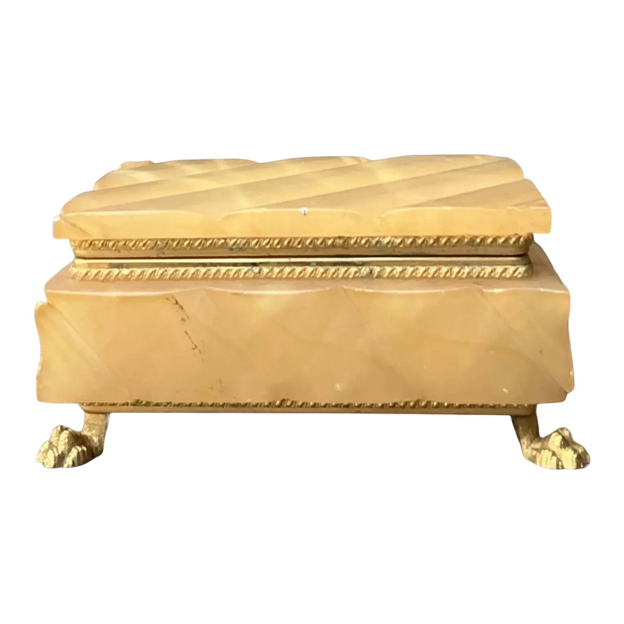 Vintage Quilted Onyx Box