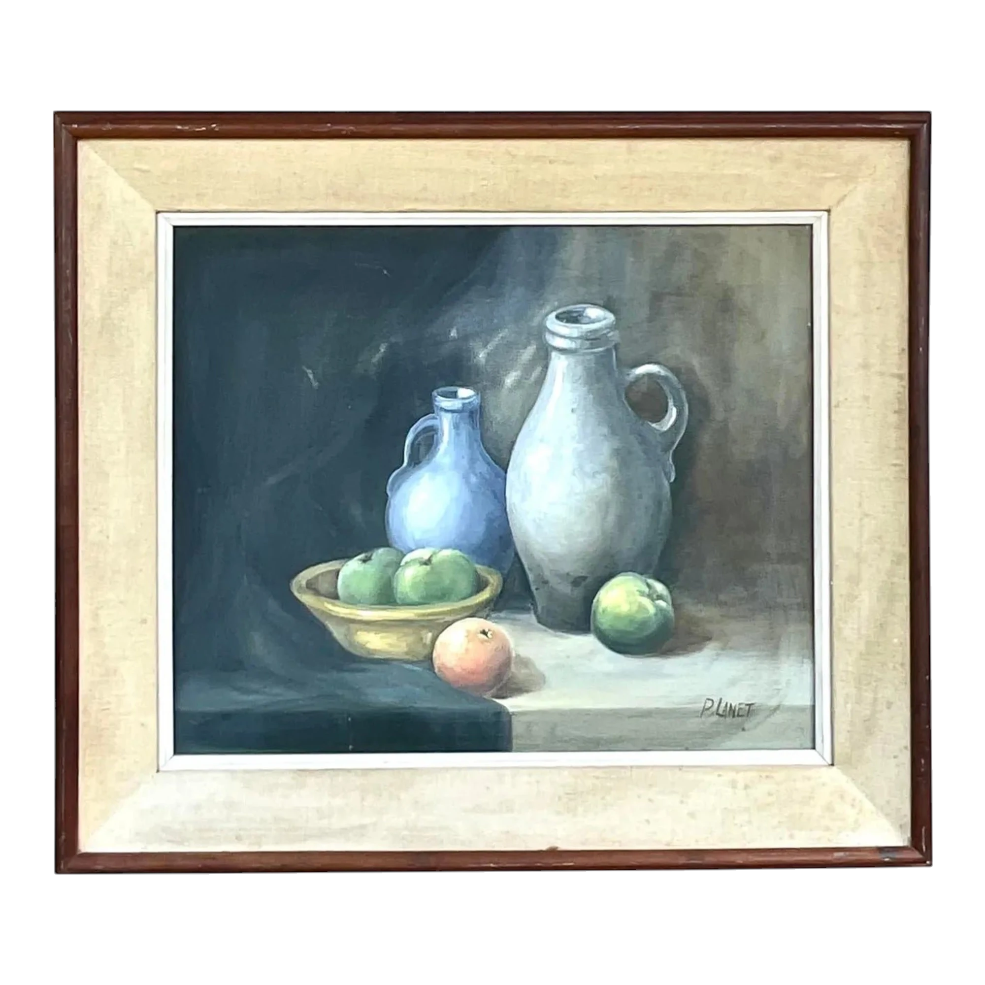 Vintage Realist Tabletop Signed Original Oil Still Life Painting