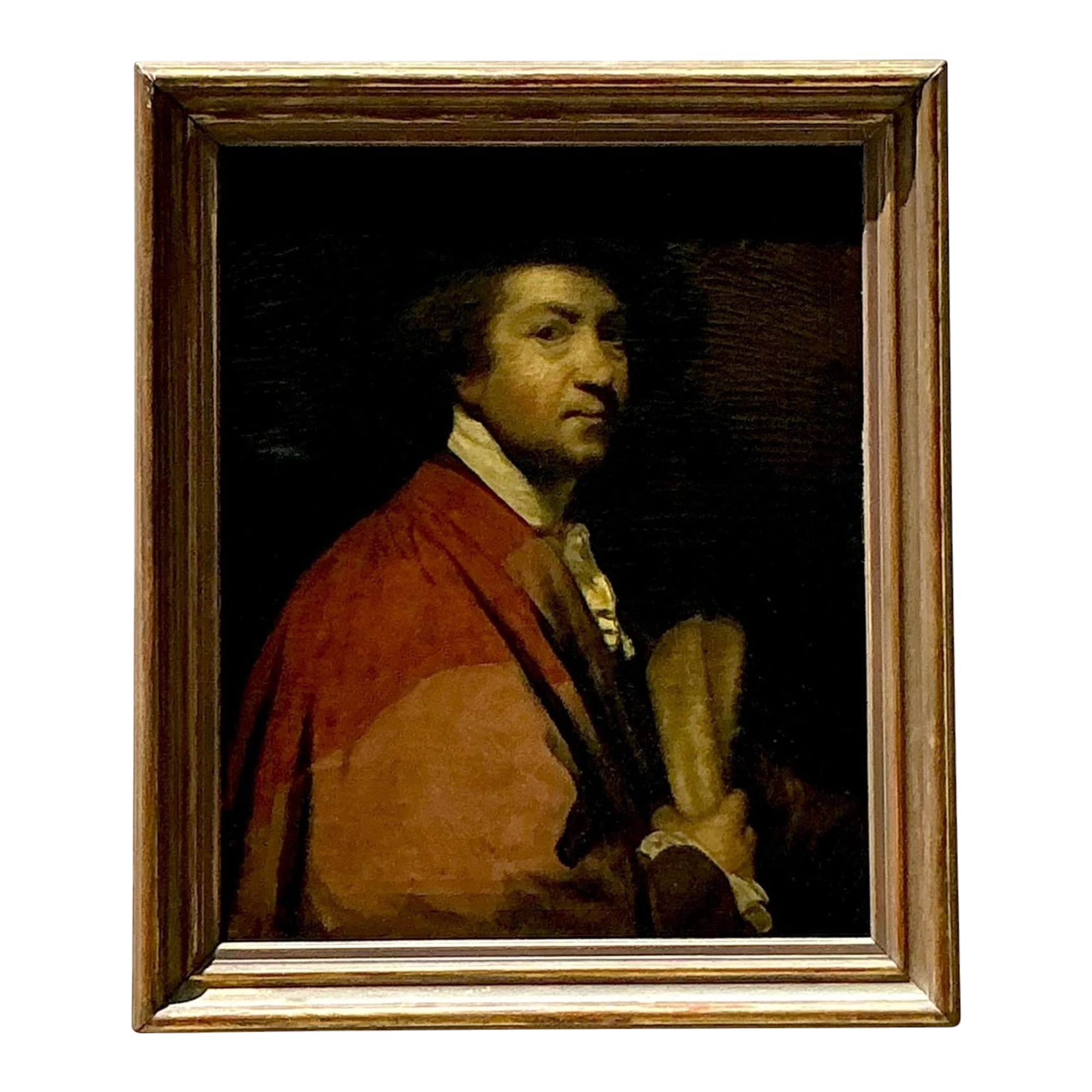 Vintage Regency 19th Century Oil Portrait of Man