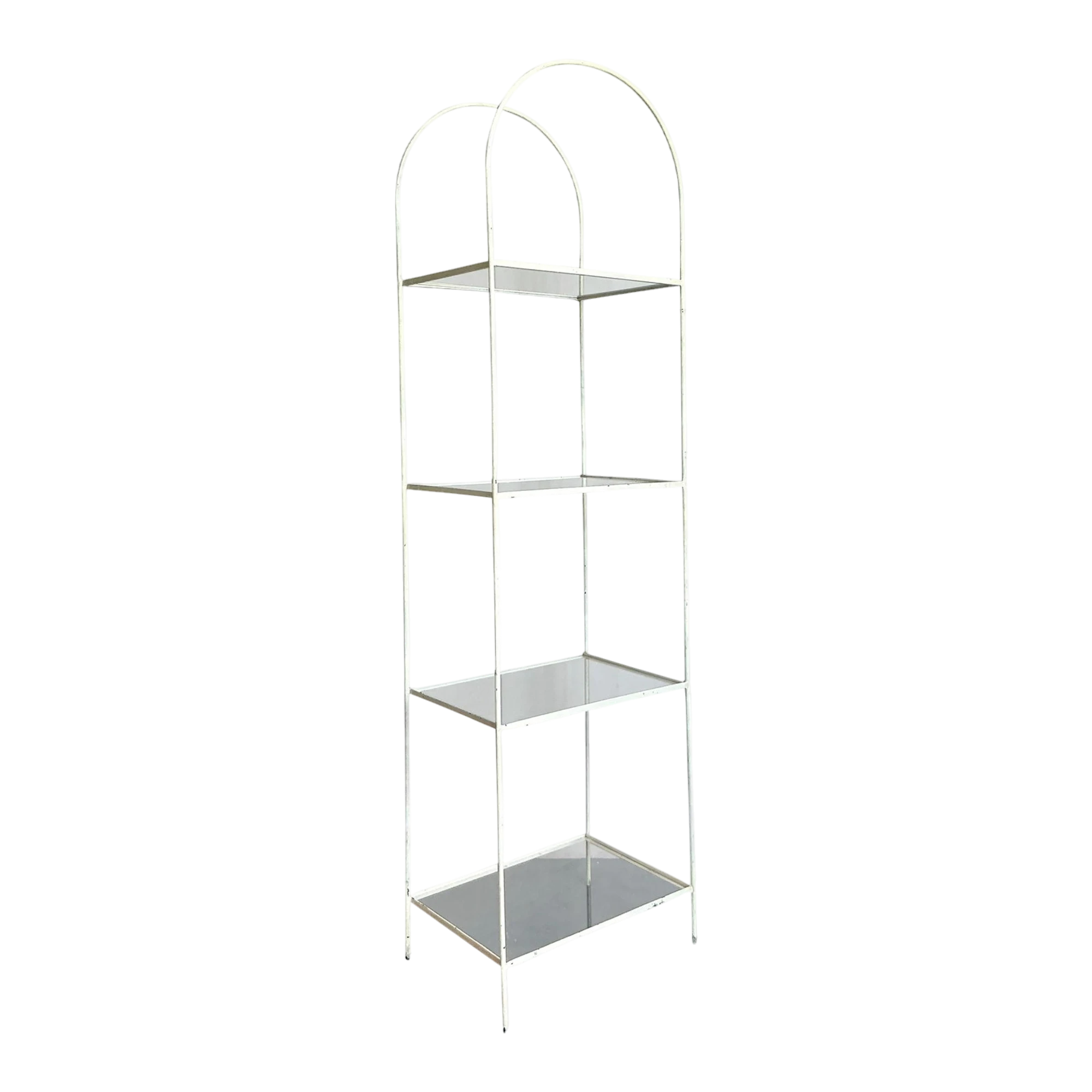 Vintage Regency Arched Iron Etagere