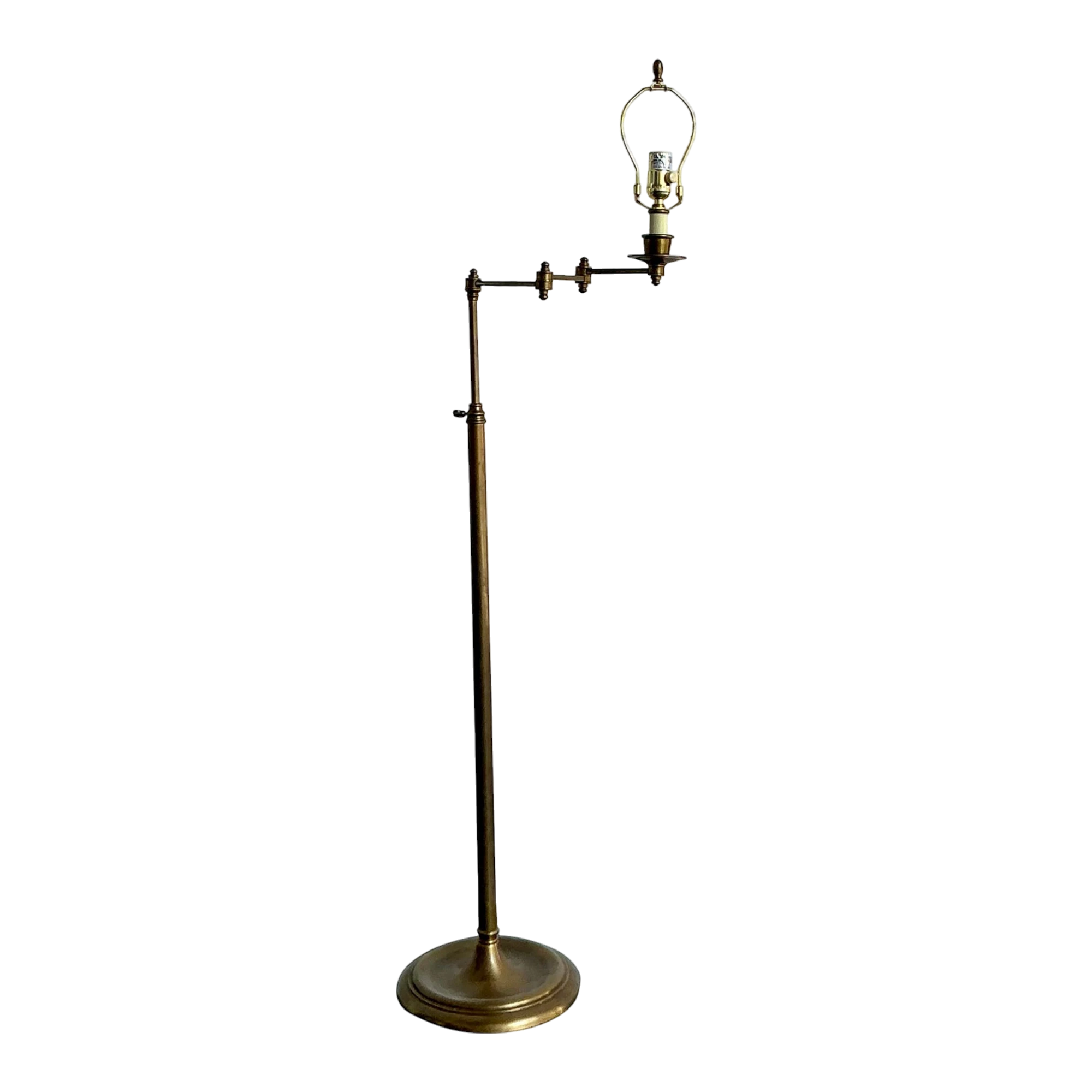 Vintage Regency Brass Articulated Floor Lamp