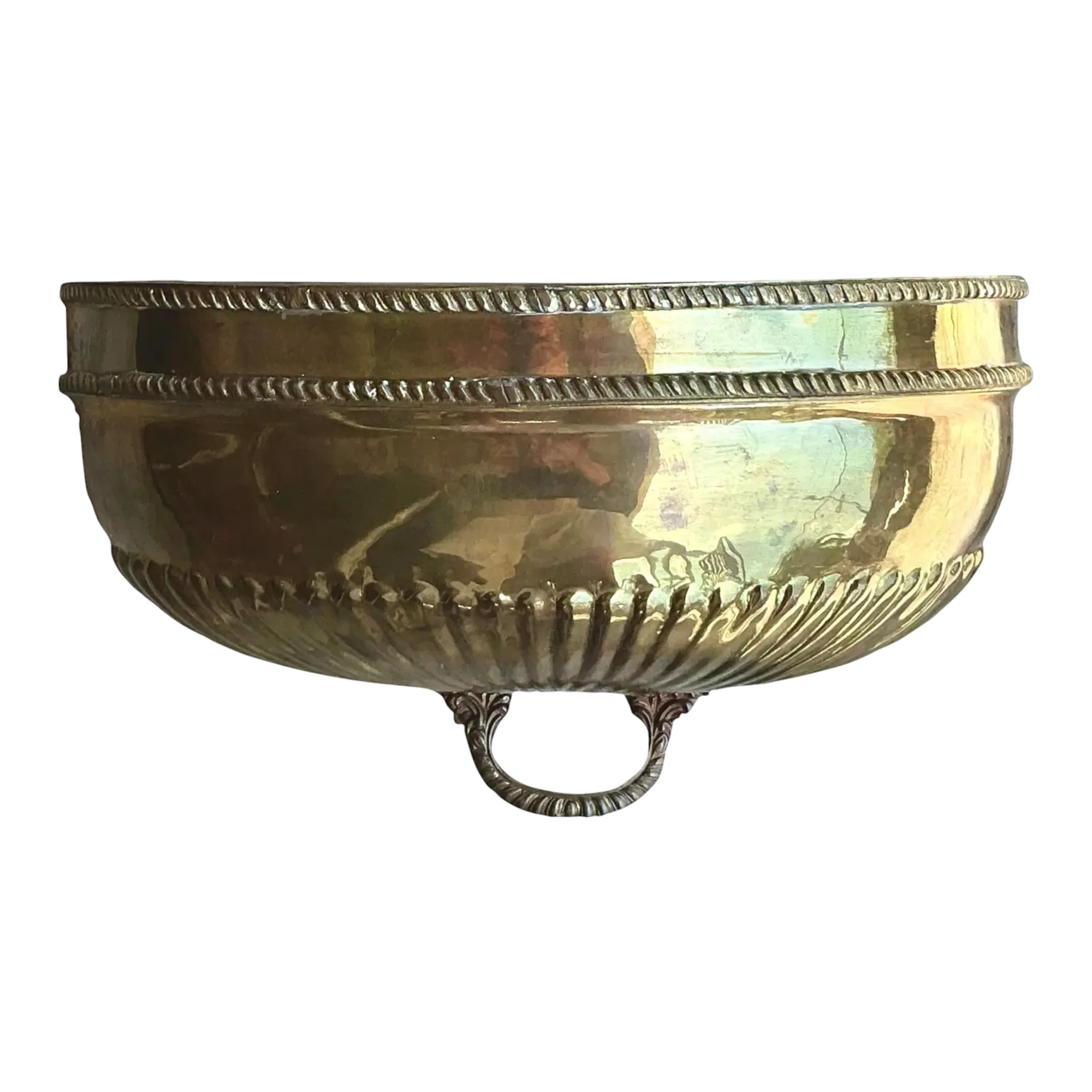 Vintage Regency Brass Wall Pocket