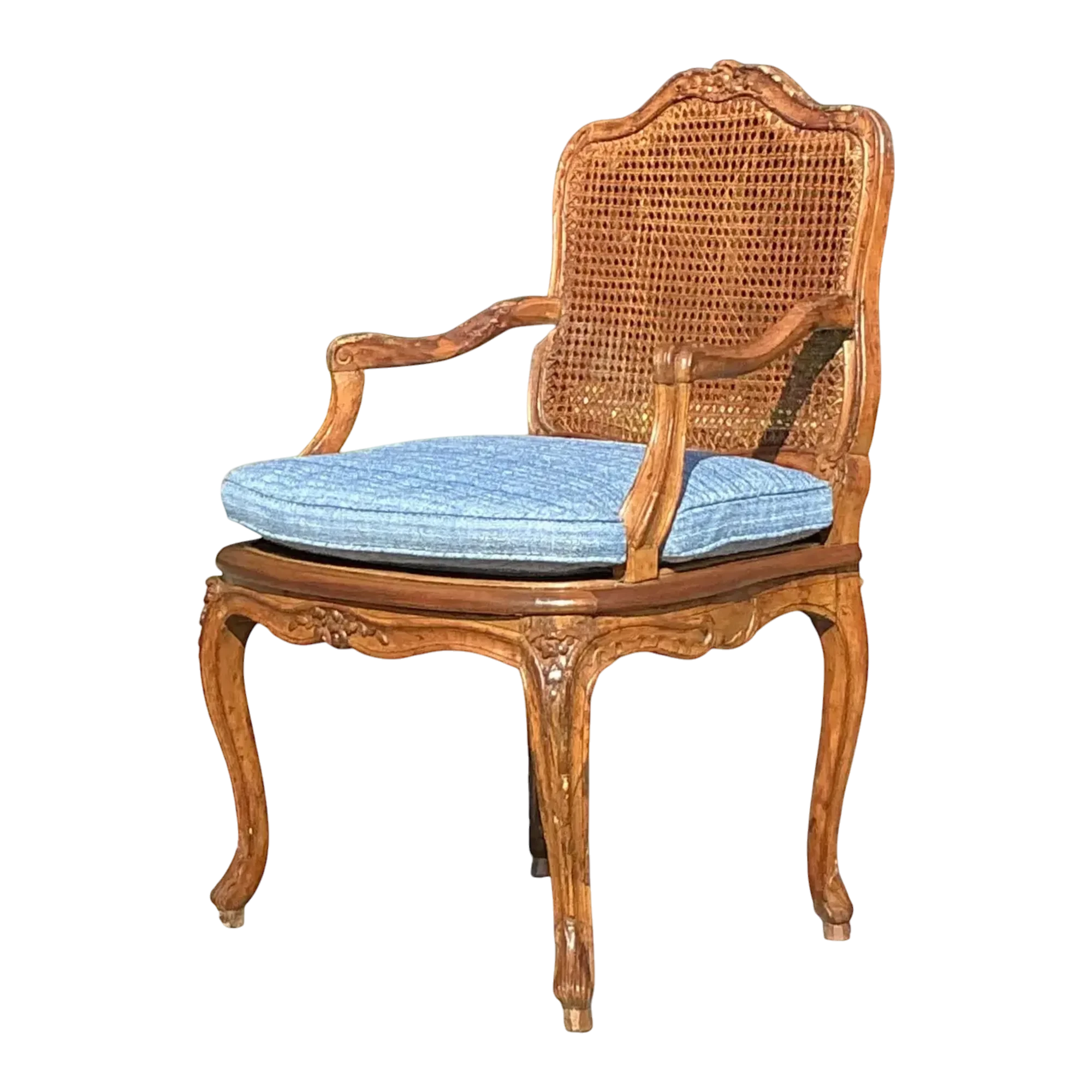 Vintage Regency Cane Fauteuil Chair