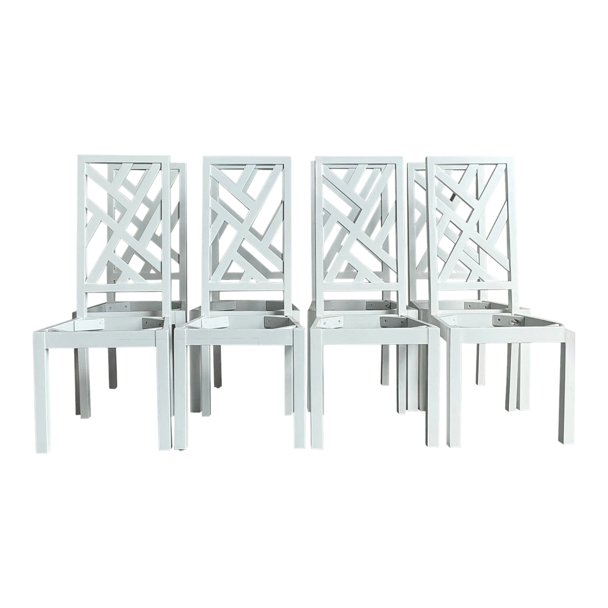Vintage Regency Chinese Chippendale Dining Chairs - Set of 8 — additional photo 1