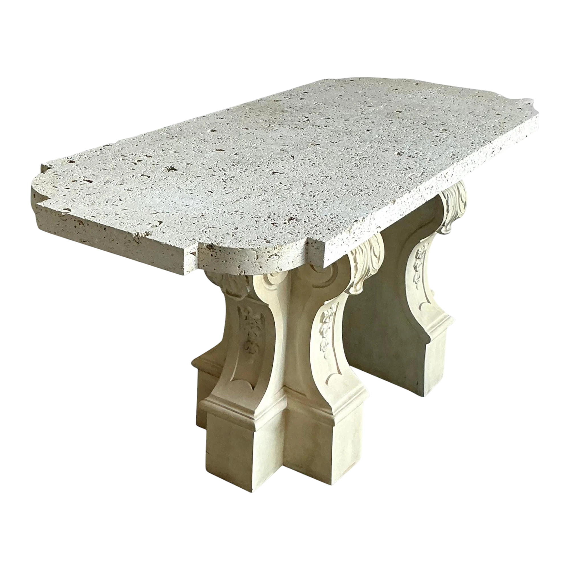 Vintage Regency Coquina Console Table