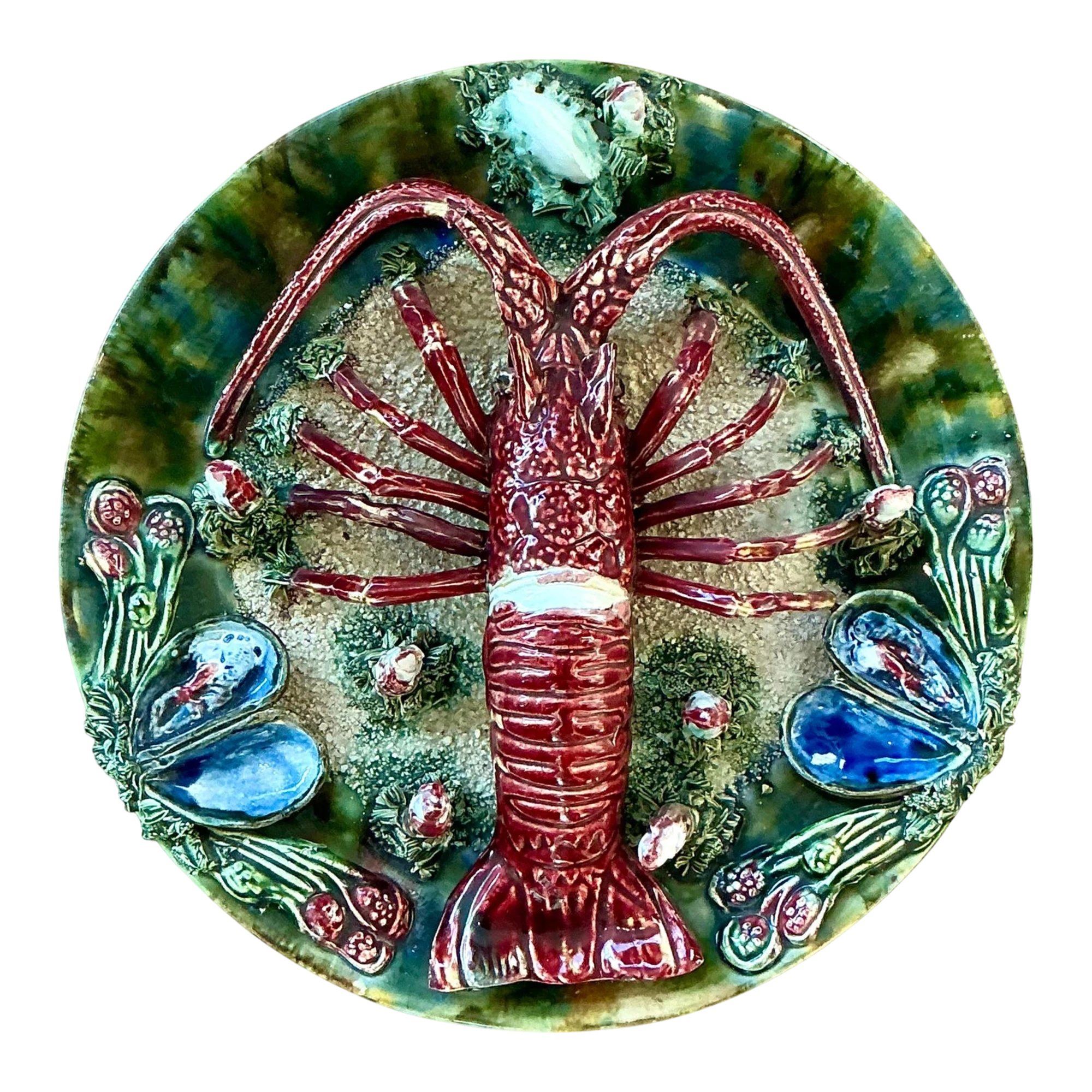 Vintage Regency French Majolica Lobster Plate