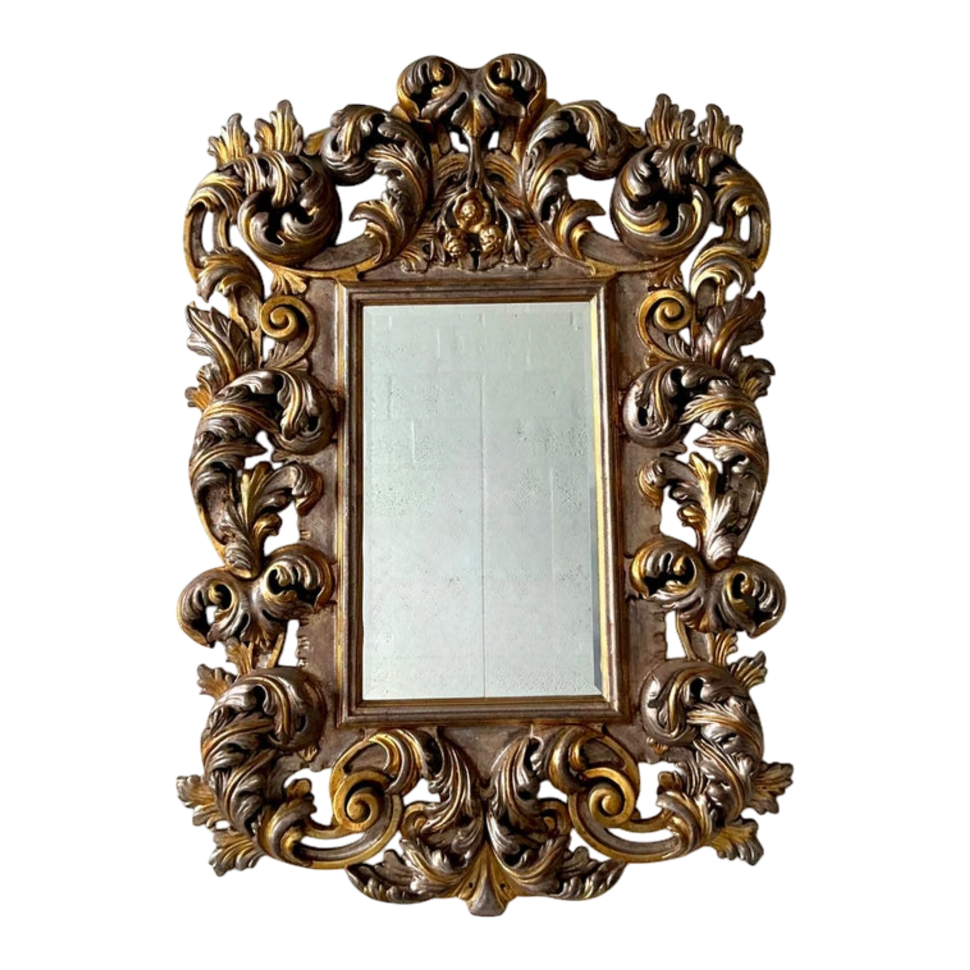 Vintage Regency Gilt Scroll Mirror