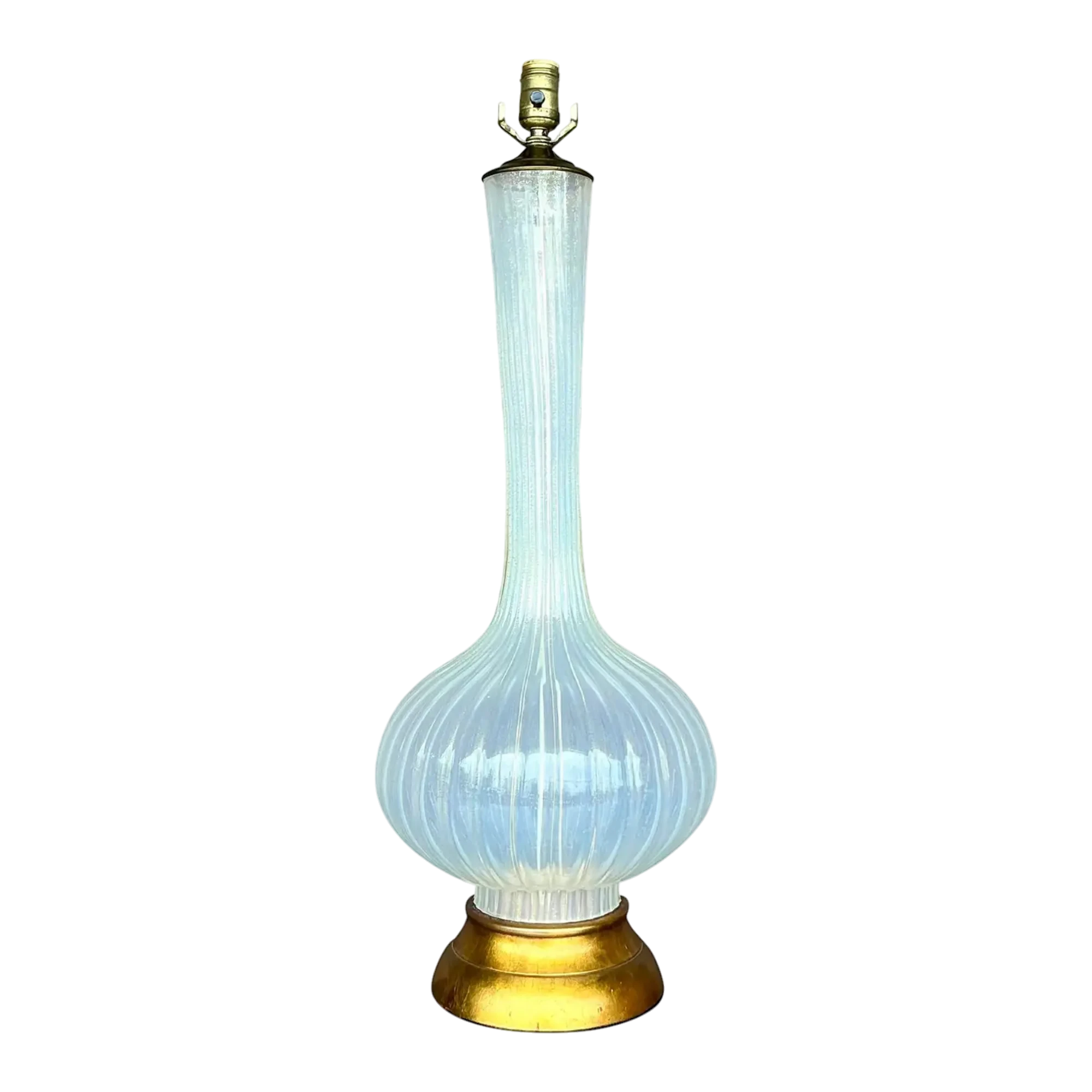 Vintage Regency Glass Lamp After Murano