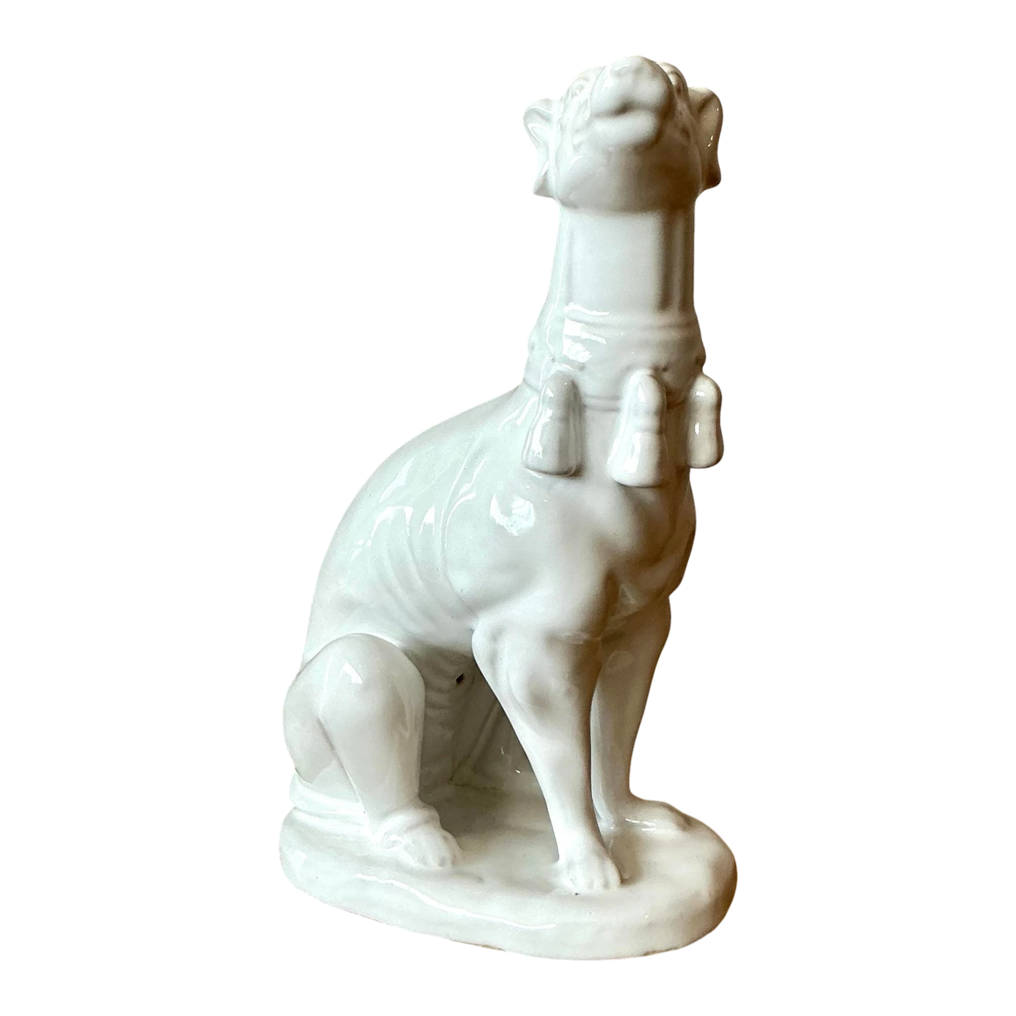 Vintage Regency Glazed Ceramic Dog