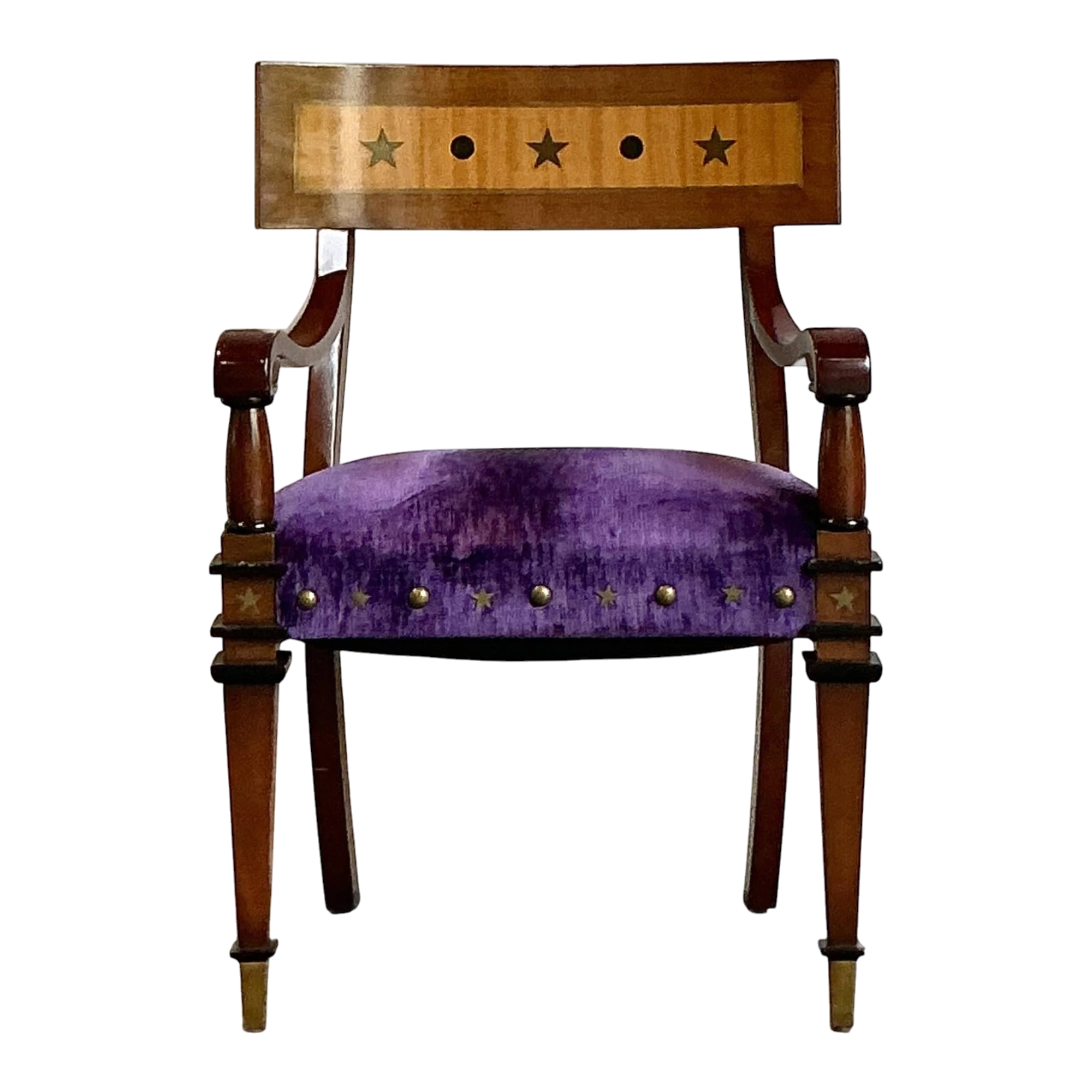 Vintage Regency Goralnik and Buchanan Empire Arm Chair