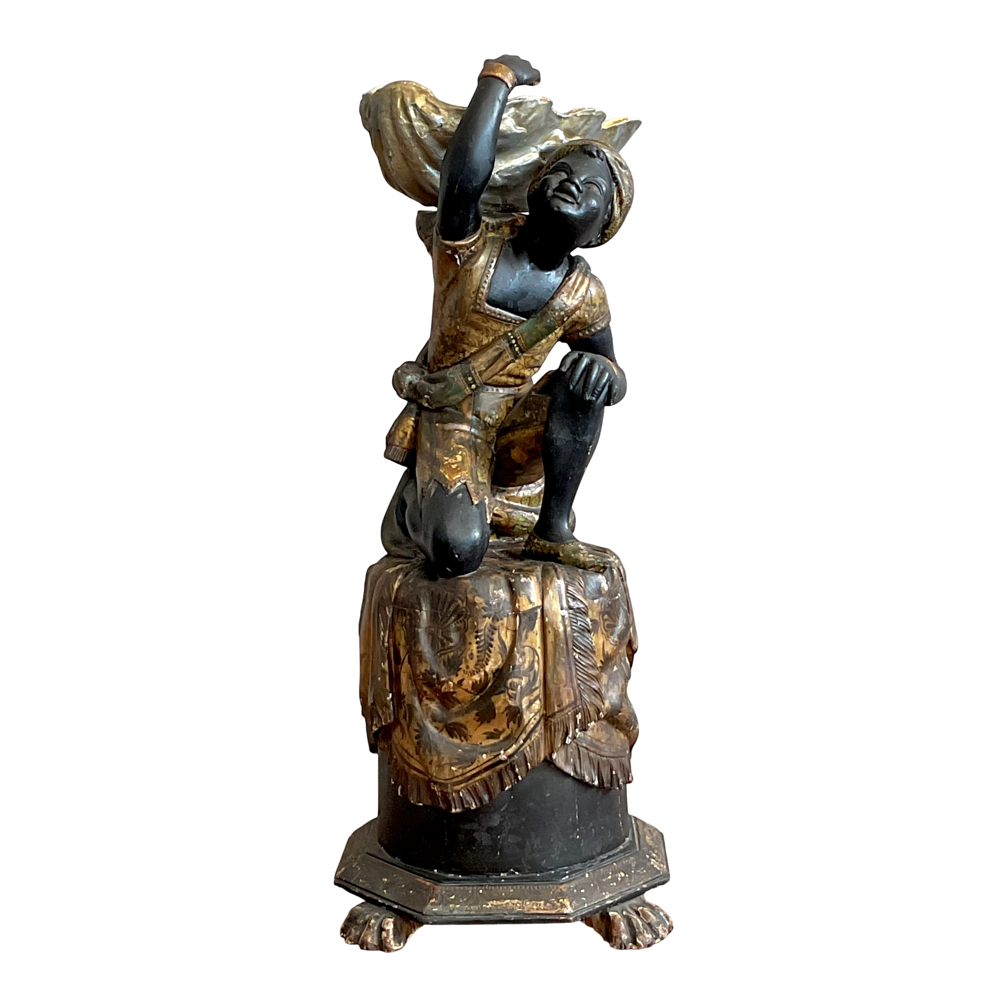 Vintage Regency Hand Carved Blackamoor Figure