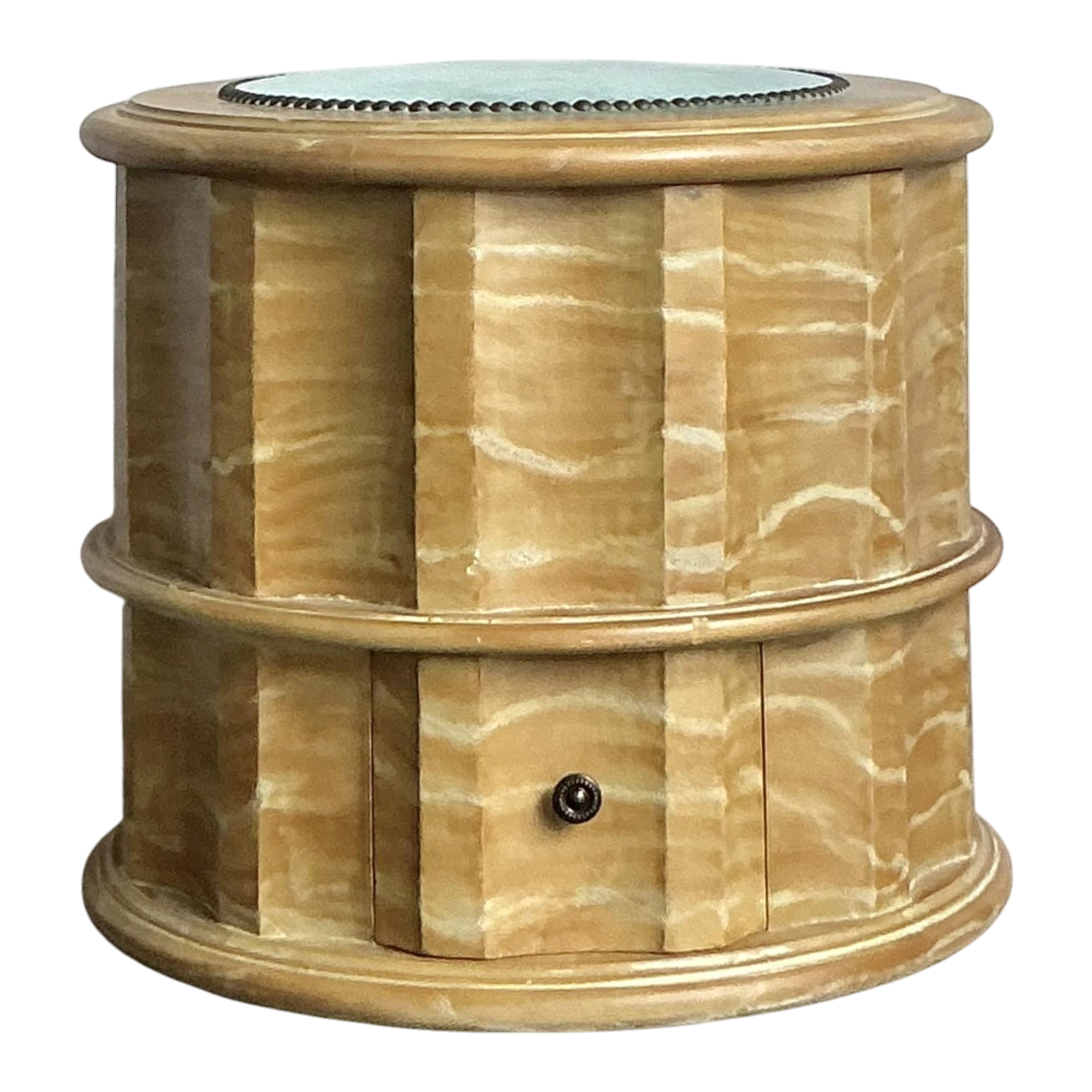 Vintage Regency Hand Painted Column Low Stool